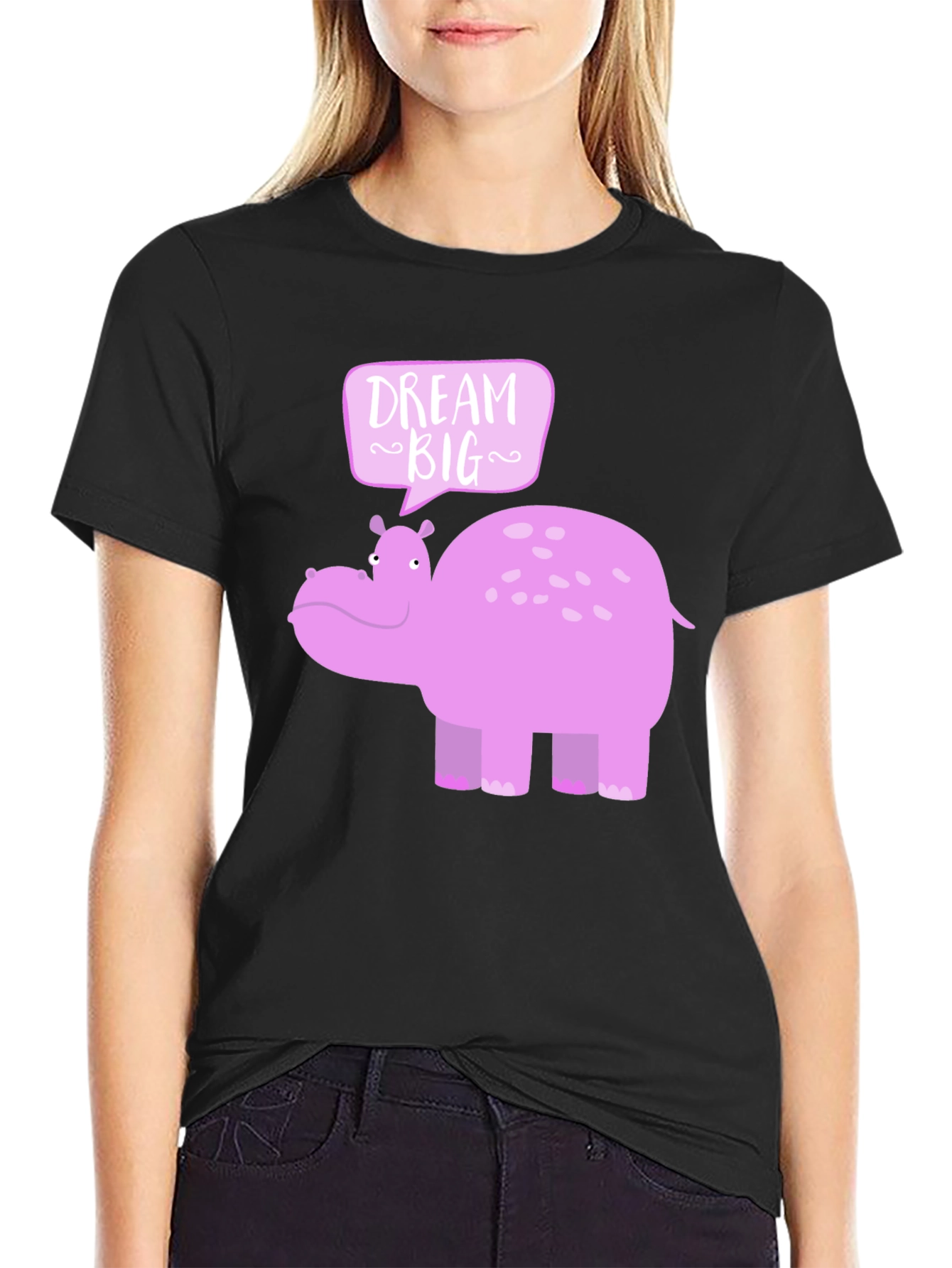 Dream Big Hippo Graphic Tee