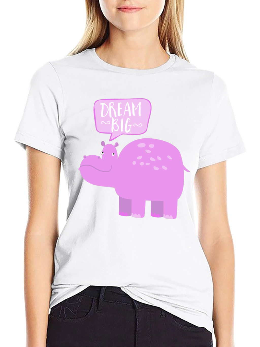 Dream Big Hippo Graphic Tee