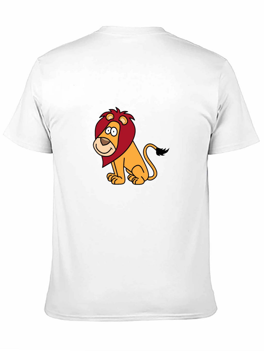 Cartoon Lion Graphic Black T-Shirt