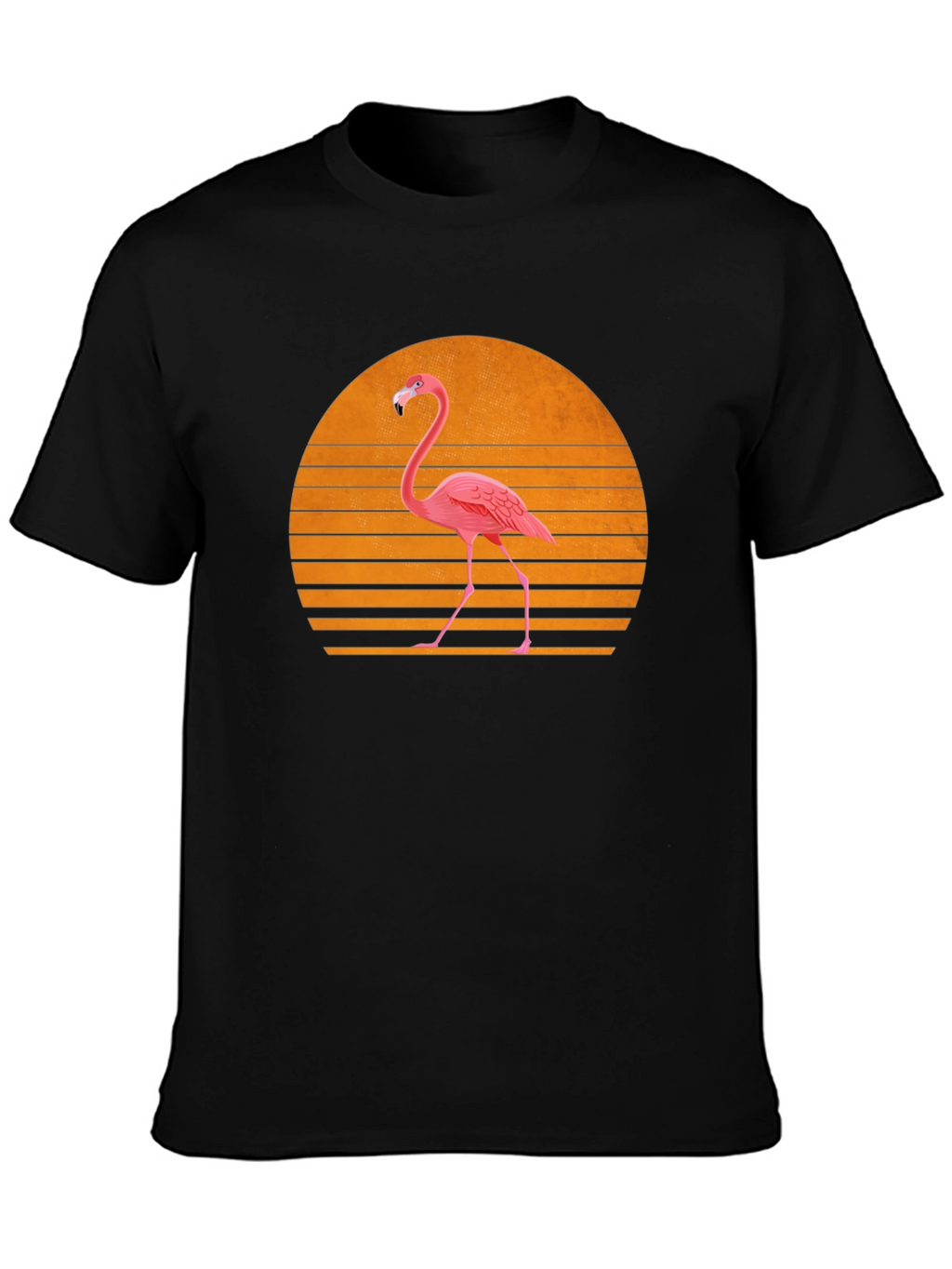 Retro Flamingo Sunset T-Shirt - Soft Cotton Blend