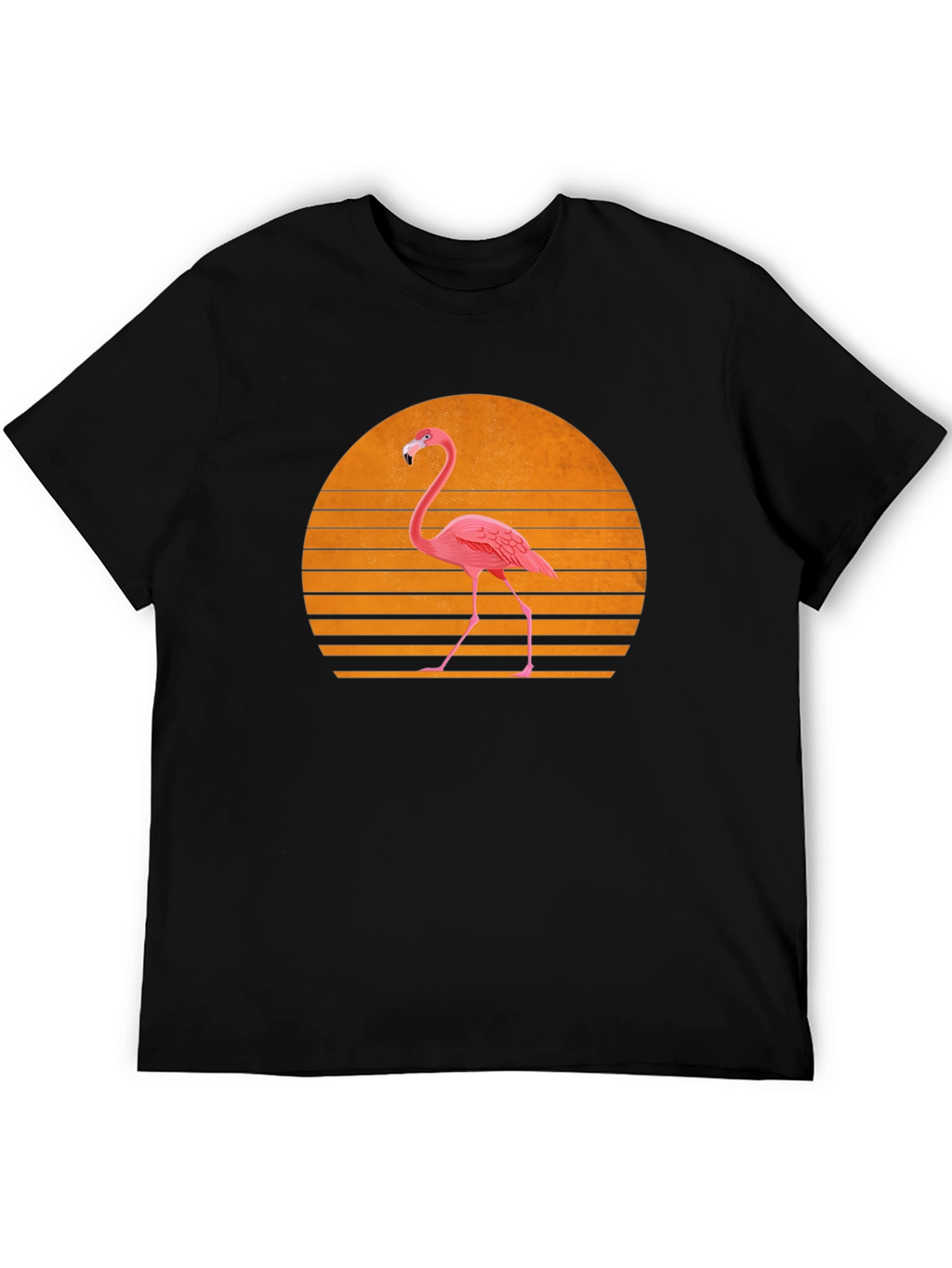 Retro Flamingo Sunset T-Shirt - Soft Cotton Blend