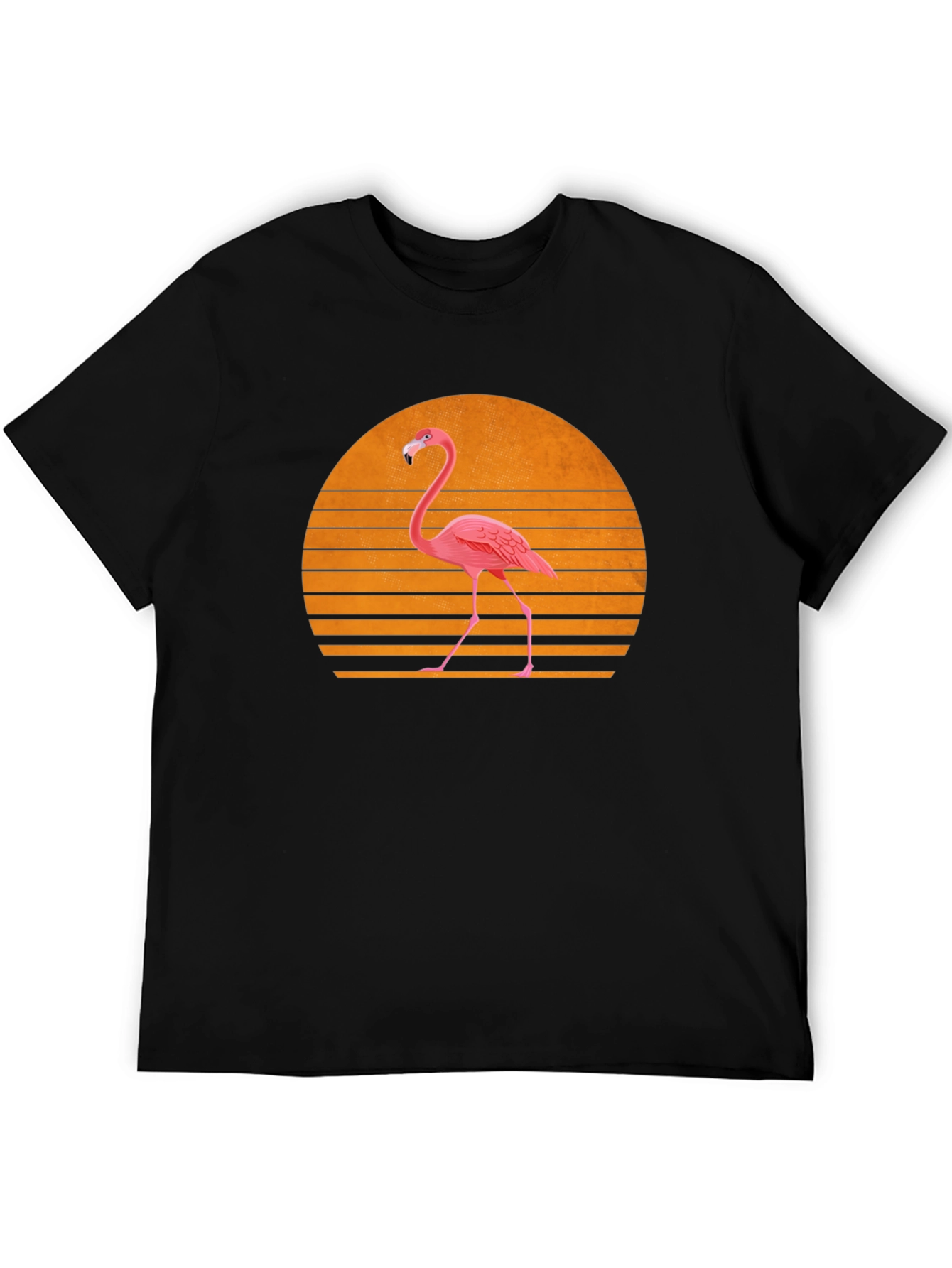 Retro Flamingo Sunset T-Shirt - Soft Cotton Blend
