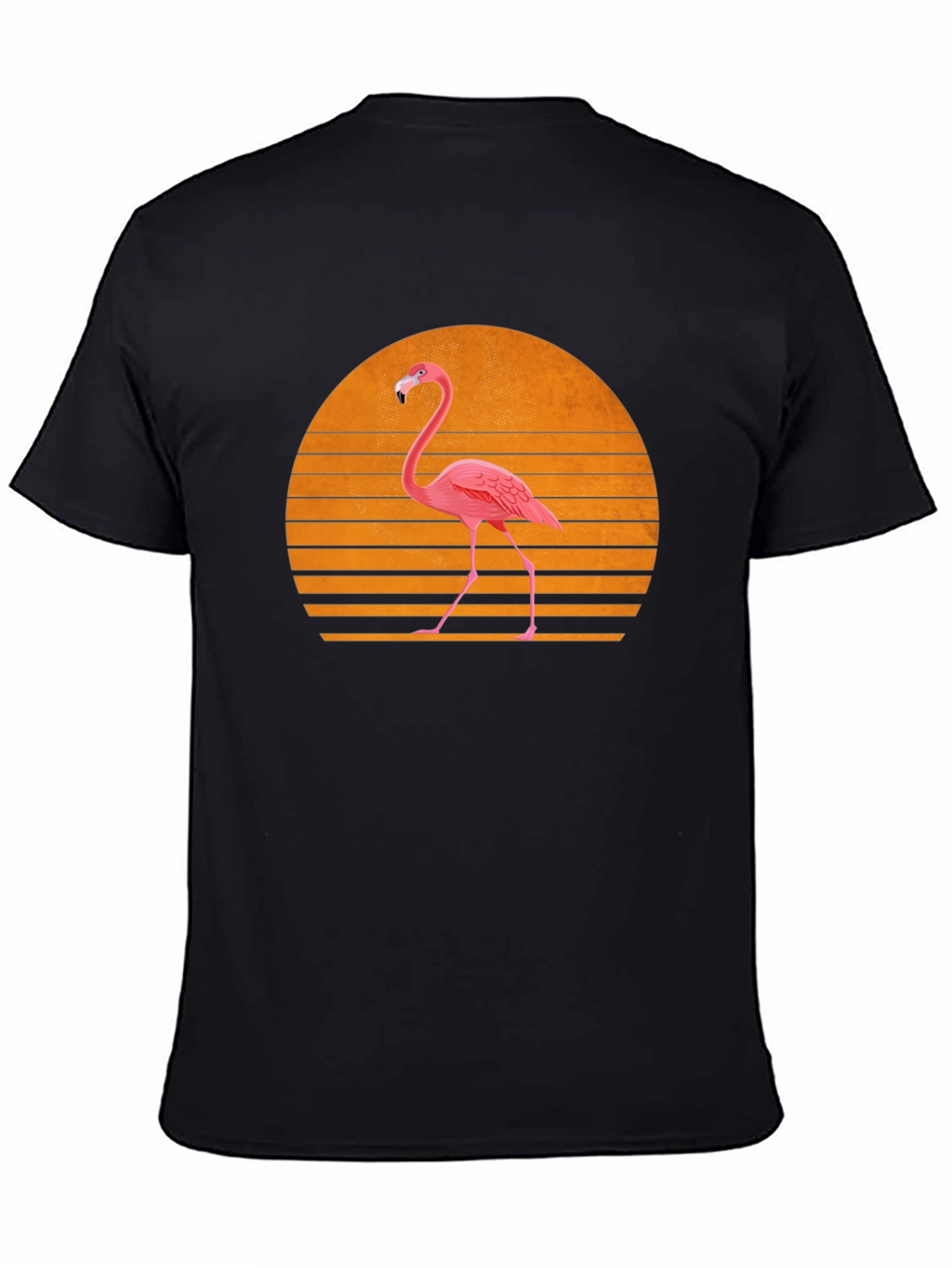 Retro Flamingo Sunset T-Shirt - Soft Cotton Blend