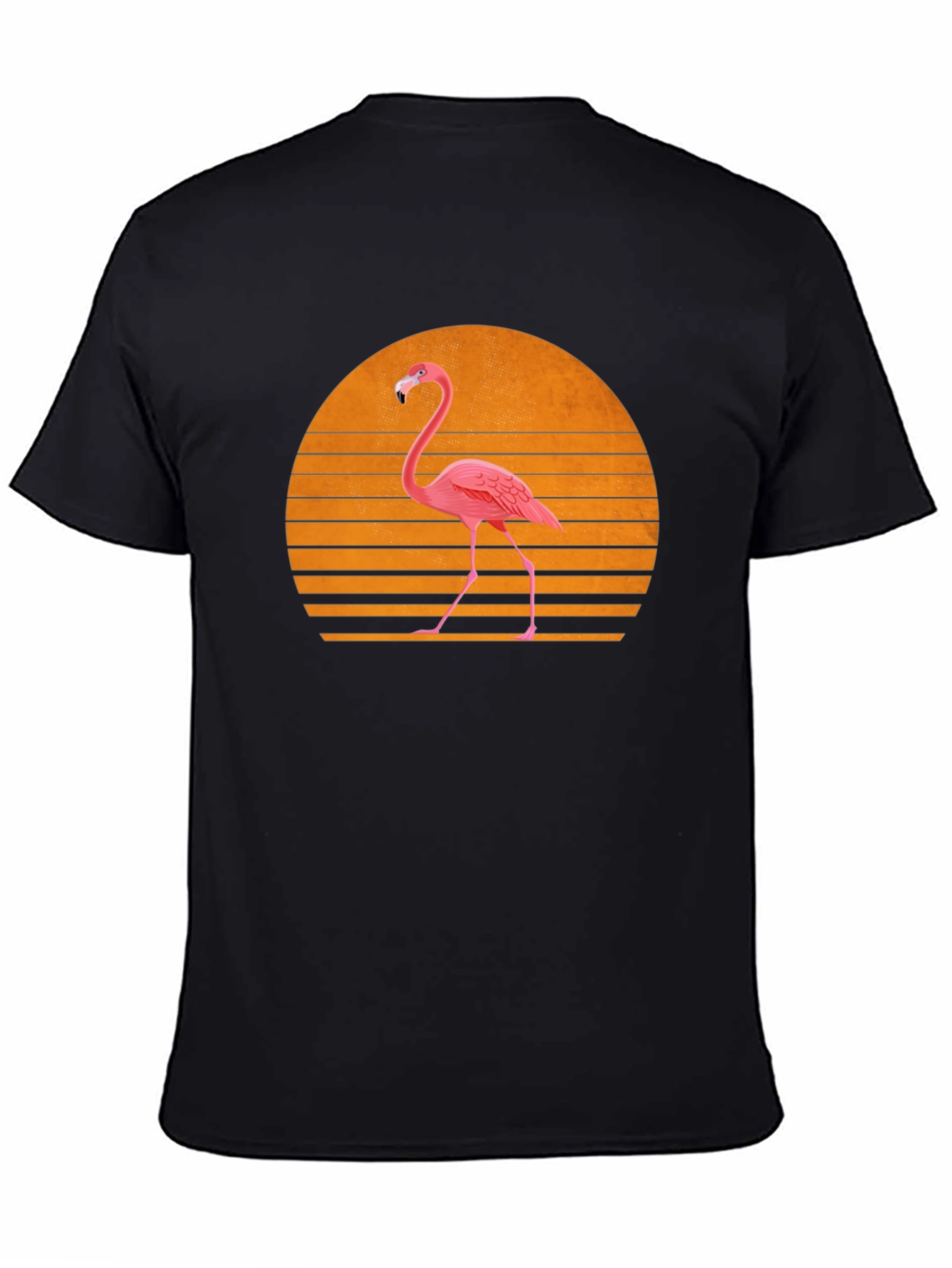 Retro Flamingo Sunset T-Shirt - Soft Cotton Blend