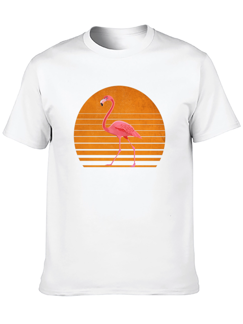 Retro Flamingo Sunset T-Shirt - Soft Cotton Blend