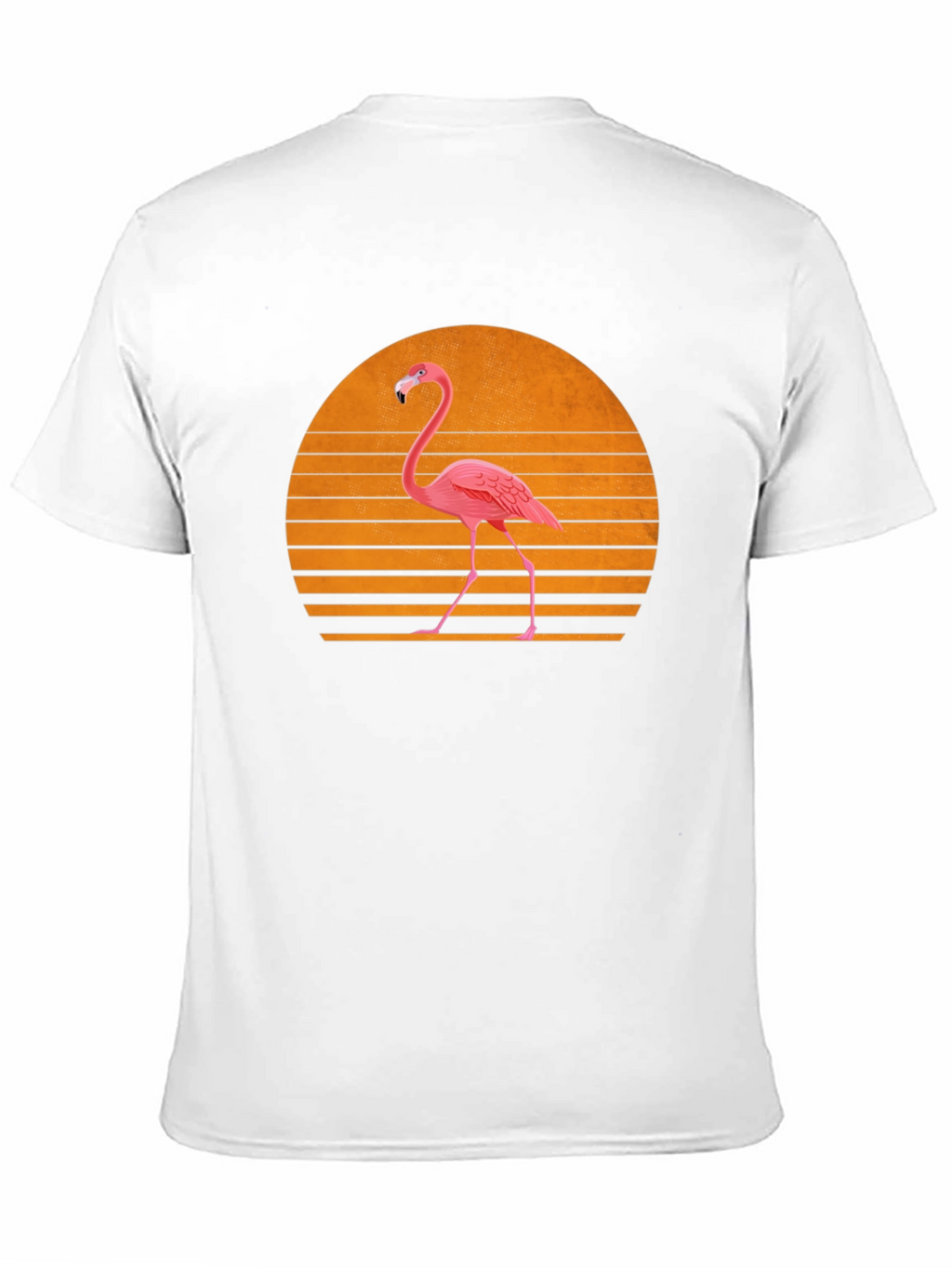 Retro Flamingo Sunset T-Shirt - Soft Cotton Blend