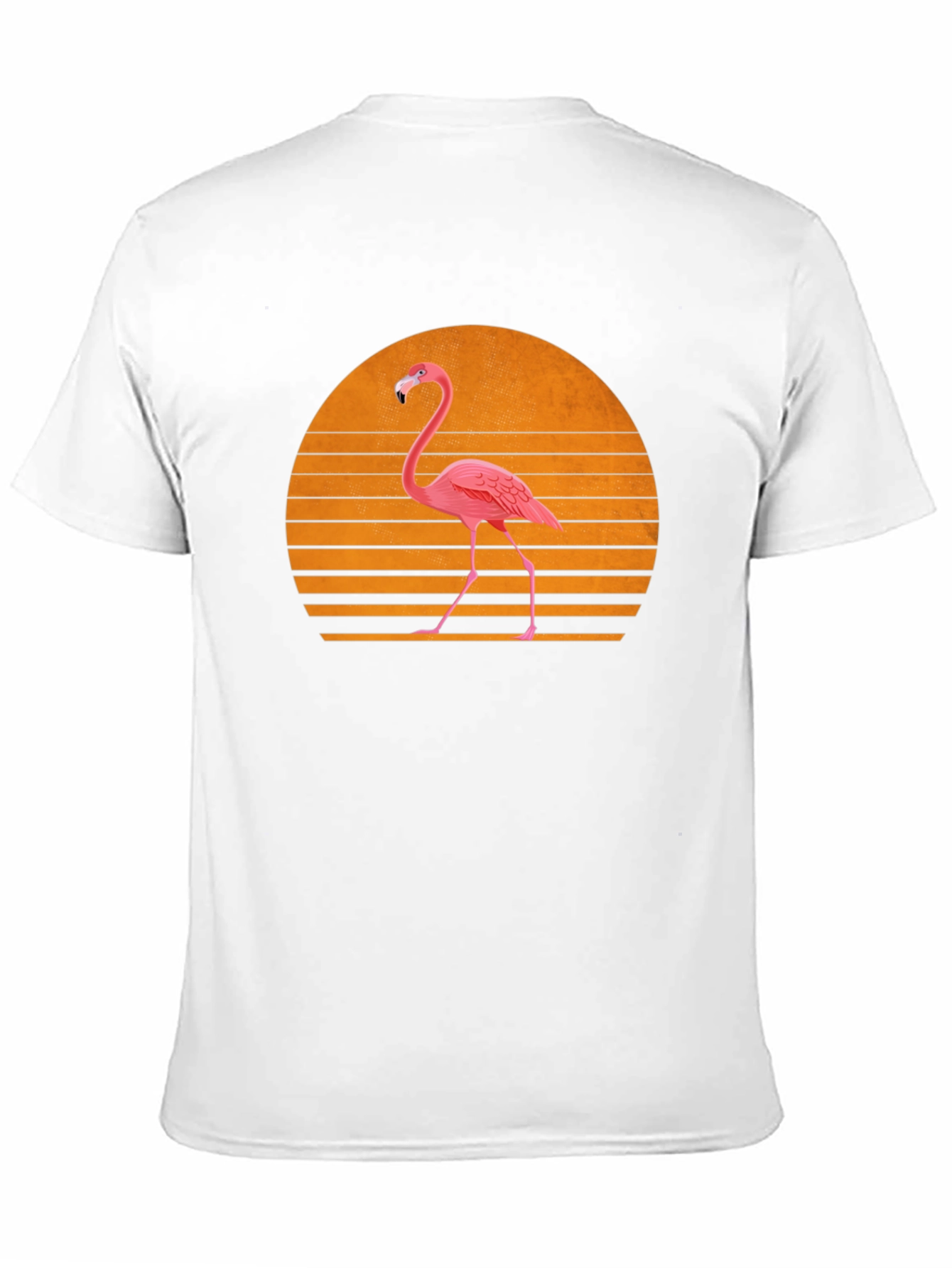 Retro Flamingo Sunset T-Shirt - Soft Cotton Blend