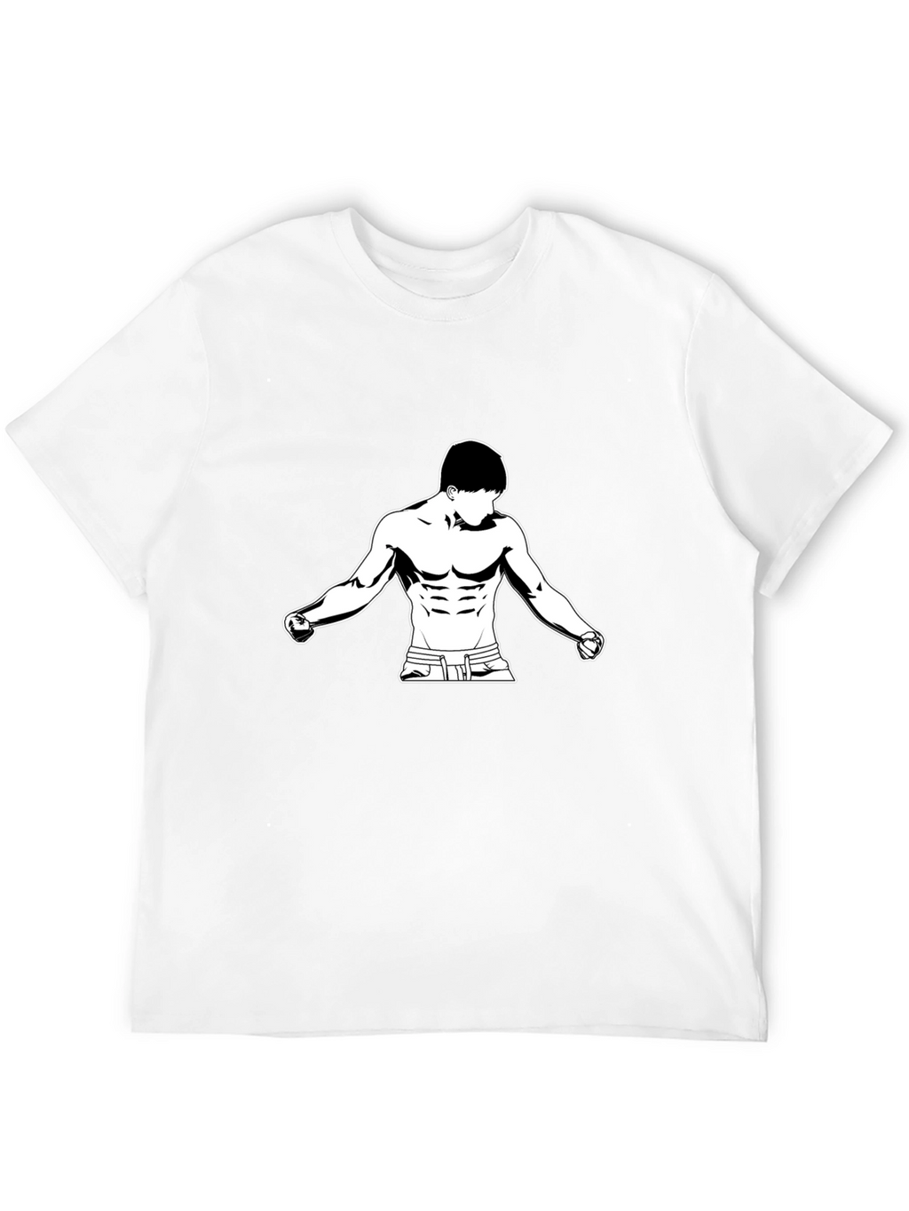 Black T-Shirt with Bodybuilder Design