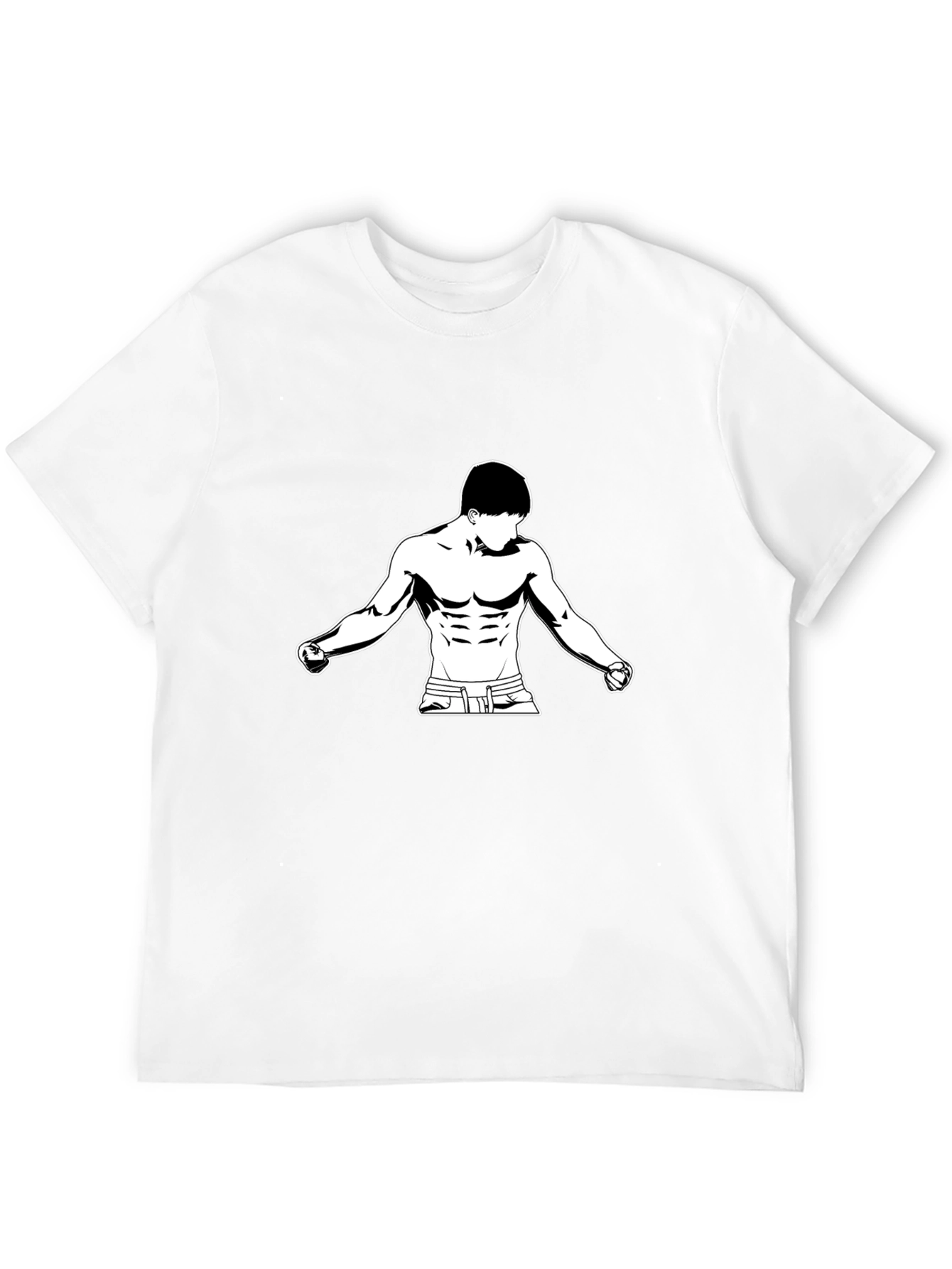 Black T-Shirt with Bodybuilder Design