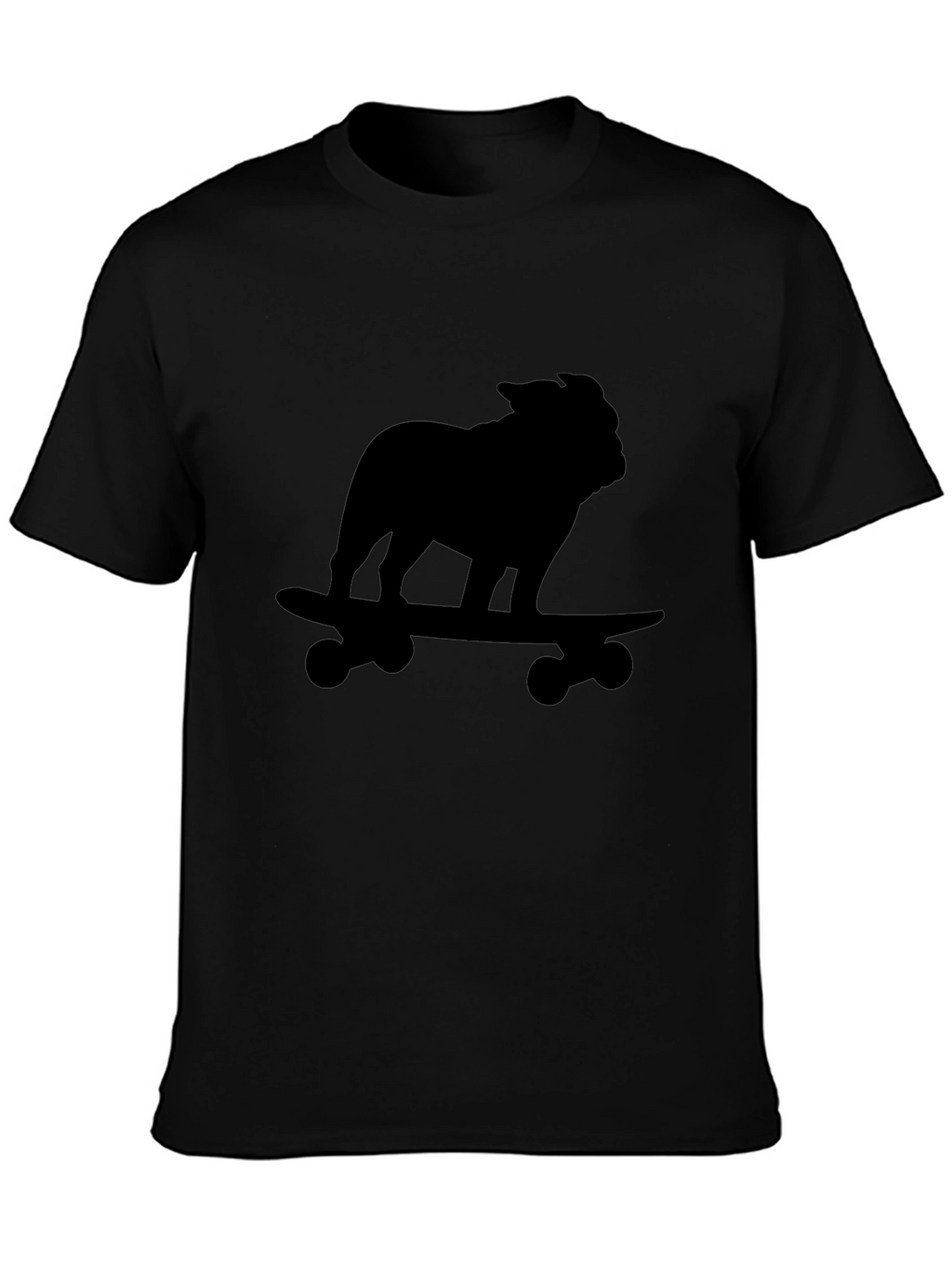 Bulldog Skateboard Black T-Shirt