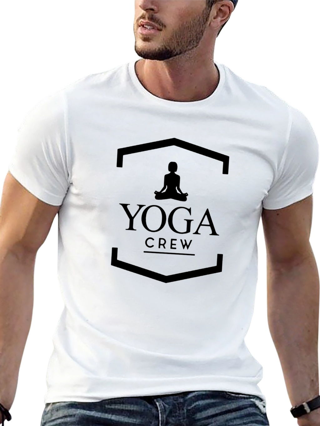 Yoga Crew Black T-Shirt Mens Graphic Tee
