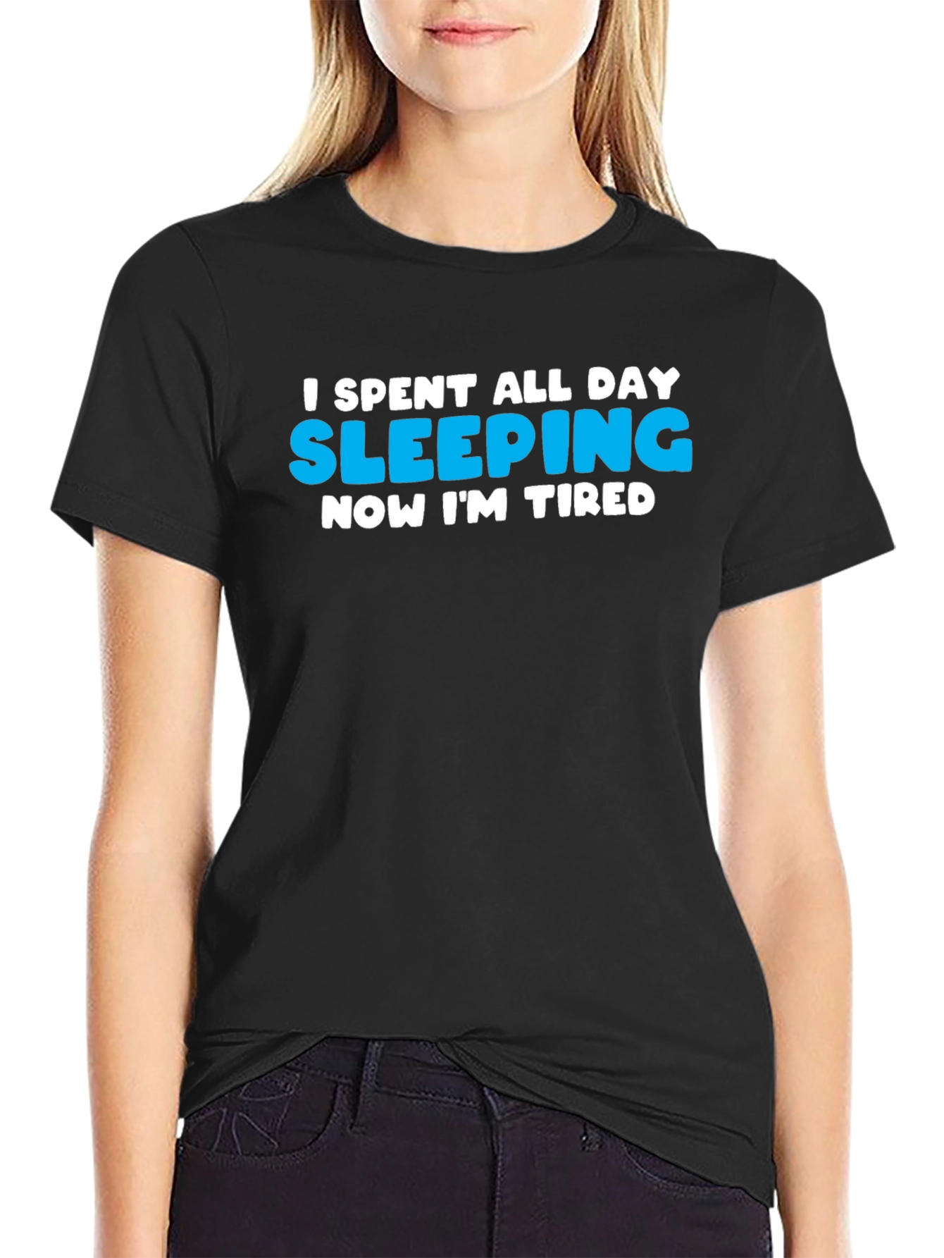 I Slept All Day Funny Graphic T-Shirt