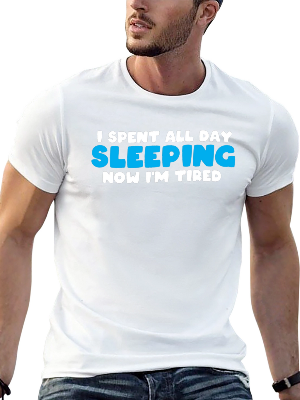 I Slept All Day Funny Graphic T-Shirt