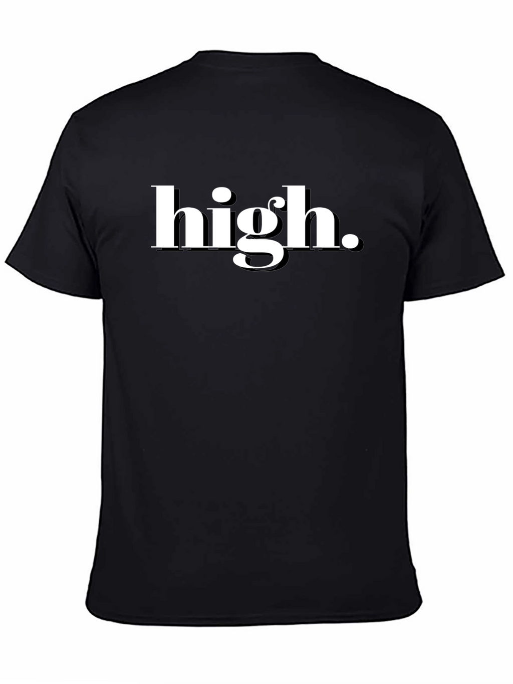 High. Black Graphic Tee - Statement T-Shirt