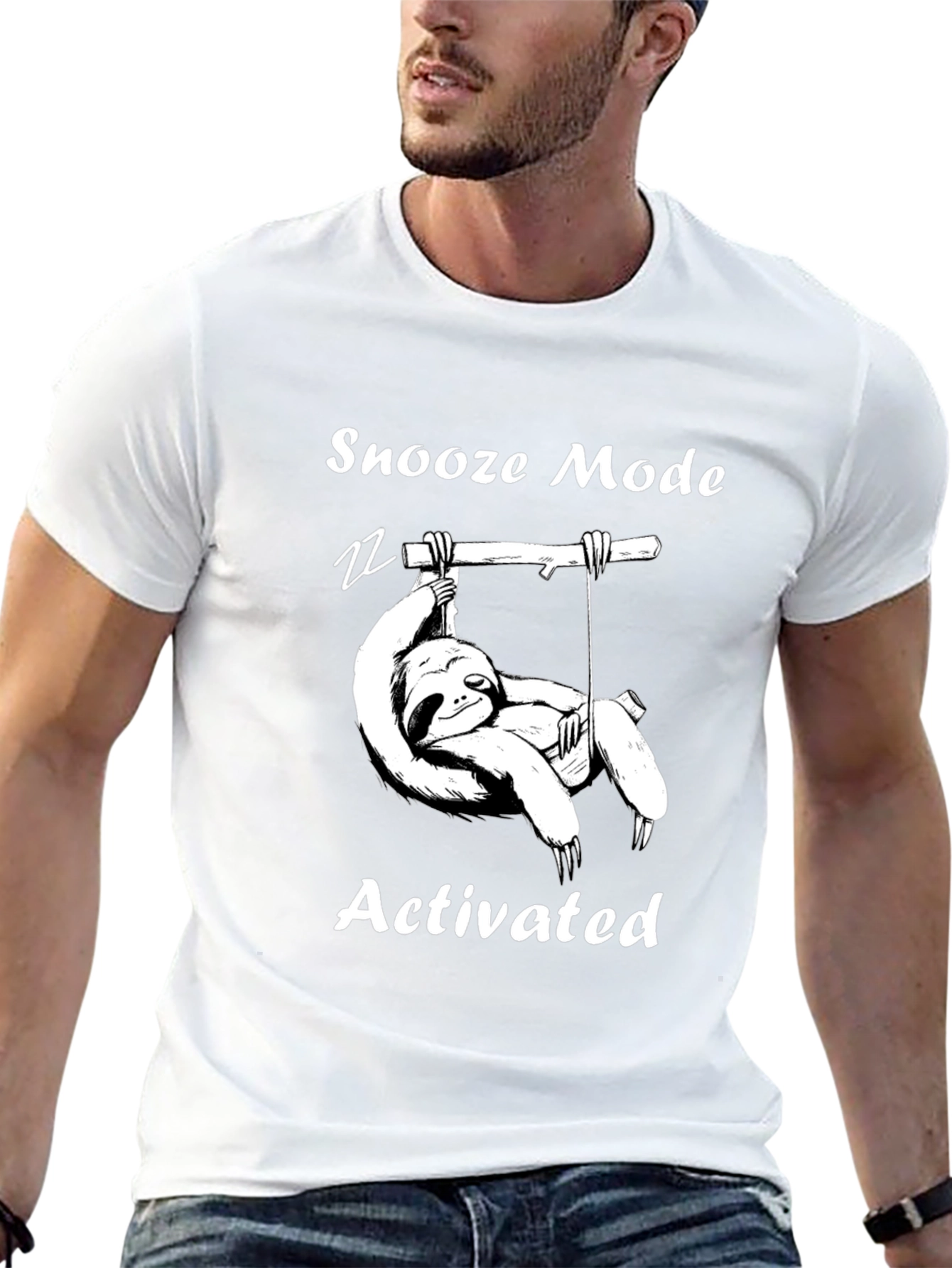 Snooze Mode Activated Sloth Graphic T-Shirt