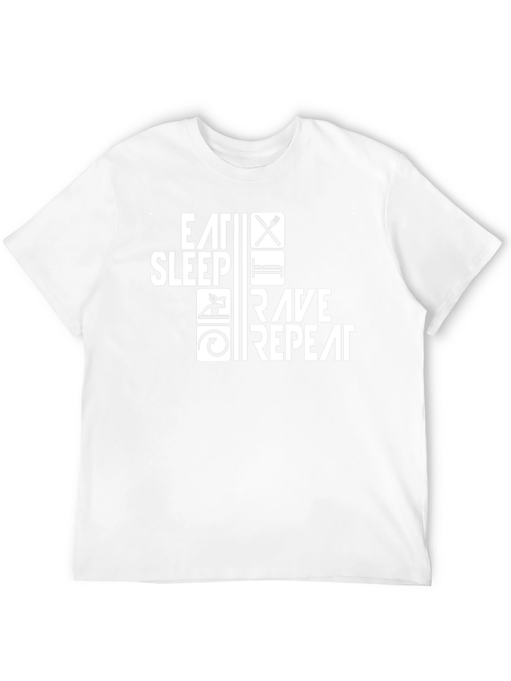 Eat Sleep Rave Repeat Black Graphic Tee