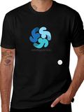 Mens Black Graphic Tee - Intelligent Boy Design