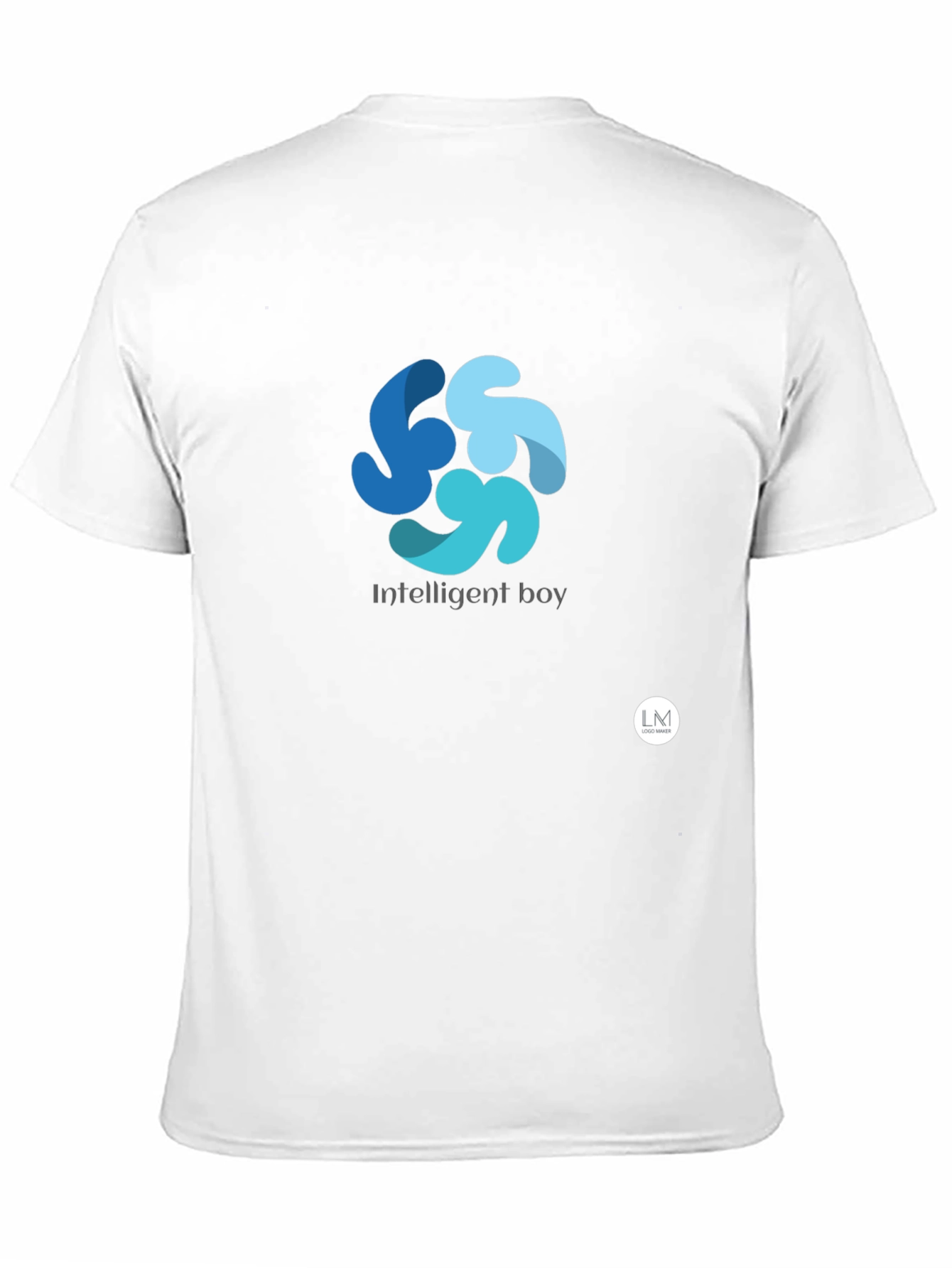 Mens Black Graphic Tee - Intelligent Boy Design