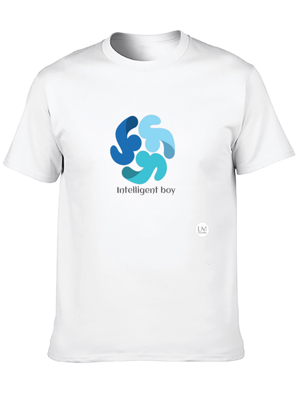 Mens Black Graphic Tee - Intelligent Boy Design