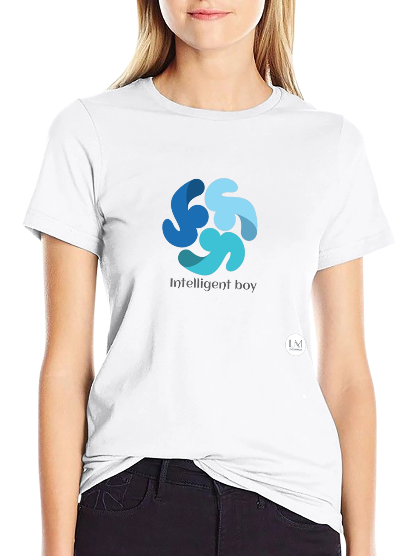 Mens Black Graphic Tee - Intelligent Boy Design
