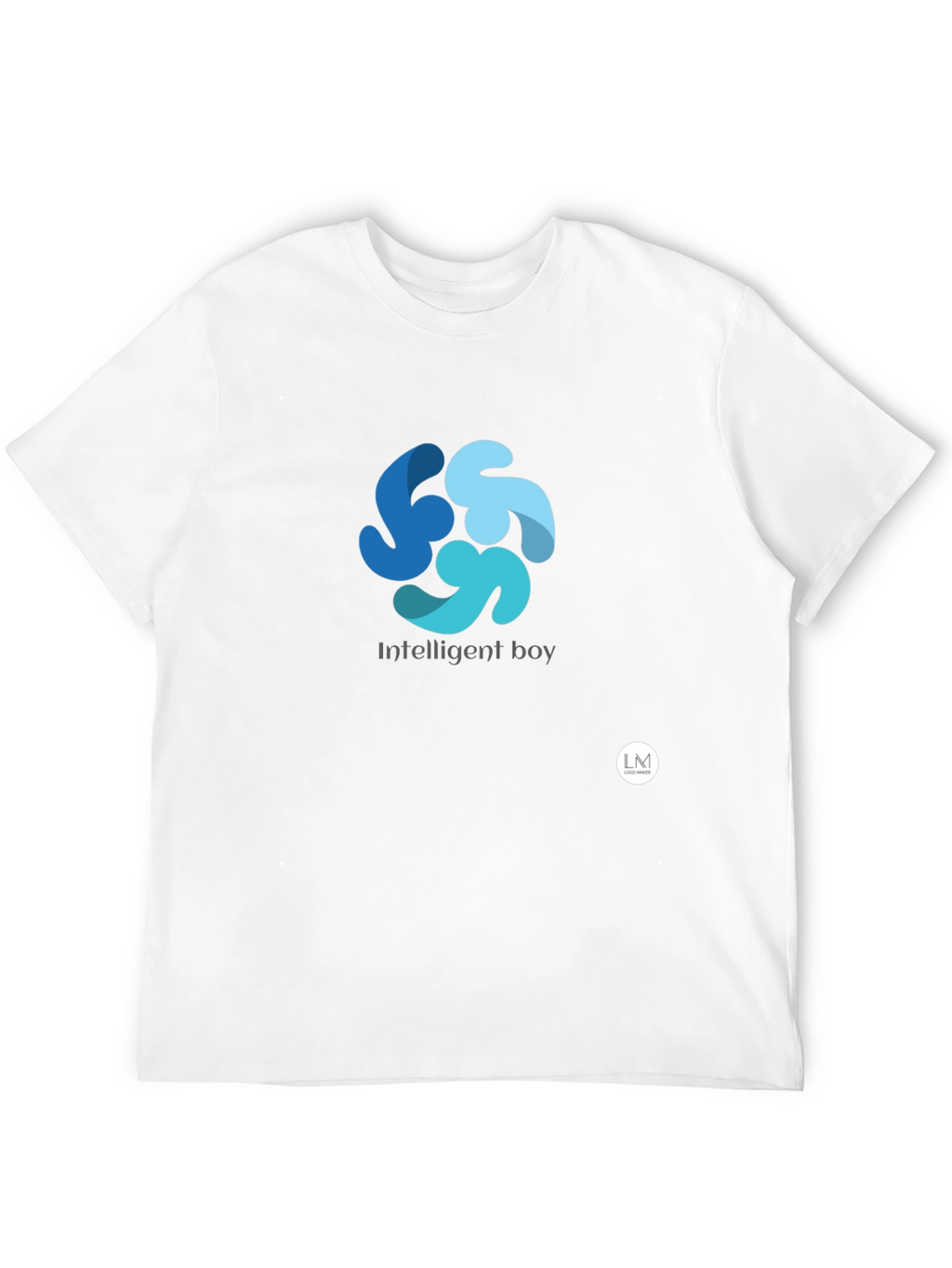 Mens Black Graphic Tee - Intelligent Boy Design