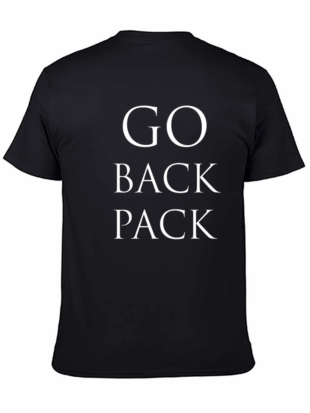 Go Back Pack Graphic Tee - Black Casual T-Shirt