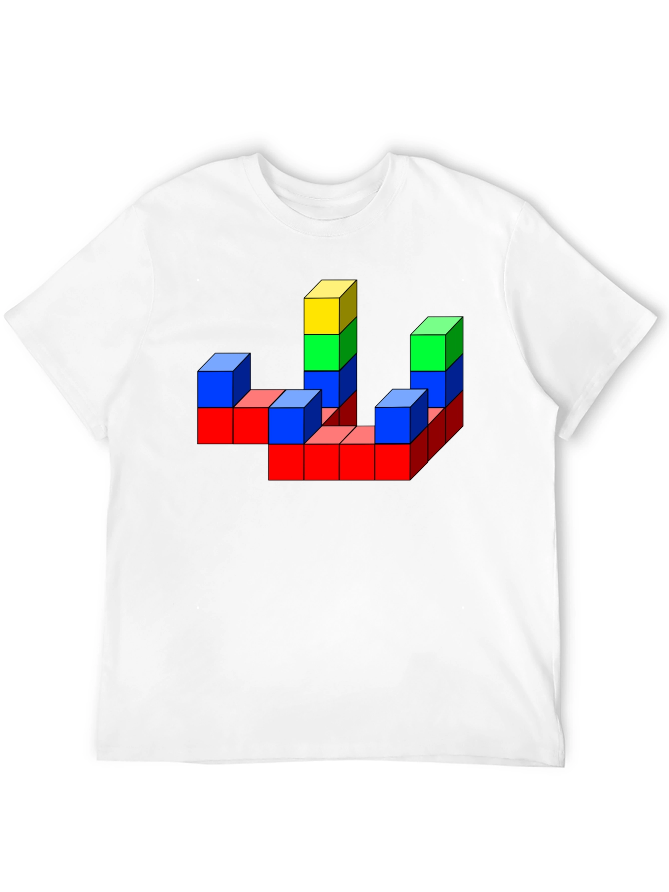 Retro Blocks T-Shirt - Geometric Design