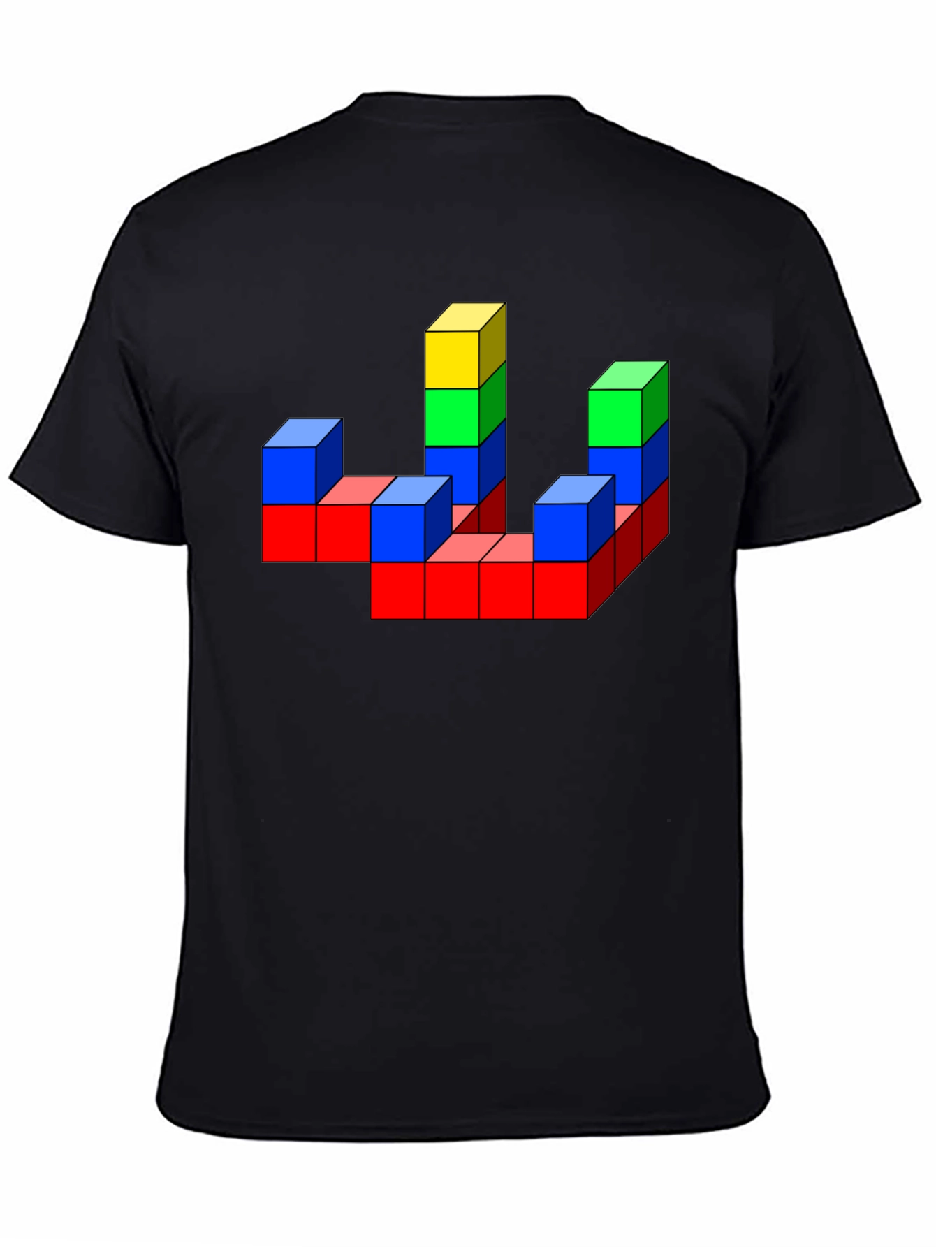 Retro Blocks T-Shirt - Geometric Design