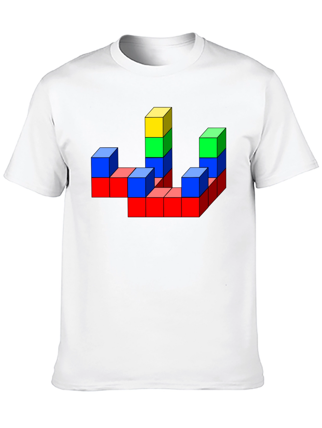 Retro Blocks T-Shirt - Geometric Design