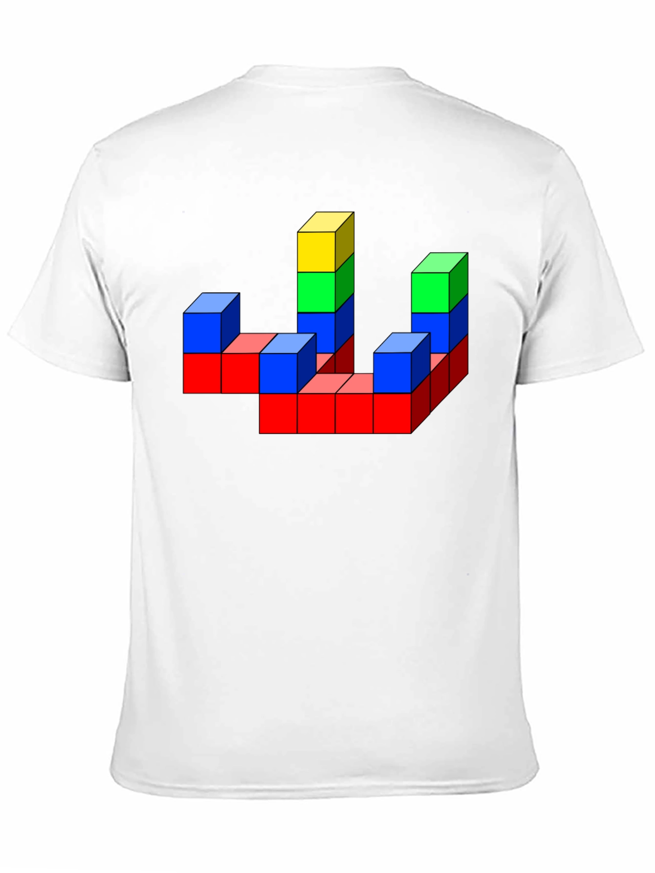 Retro Blocks T-Shirt - Geometric Design