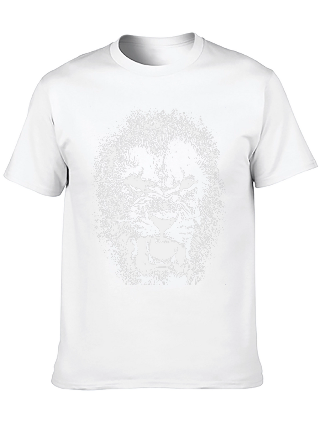 Black T-Shirt with Lion Graphic Print