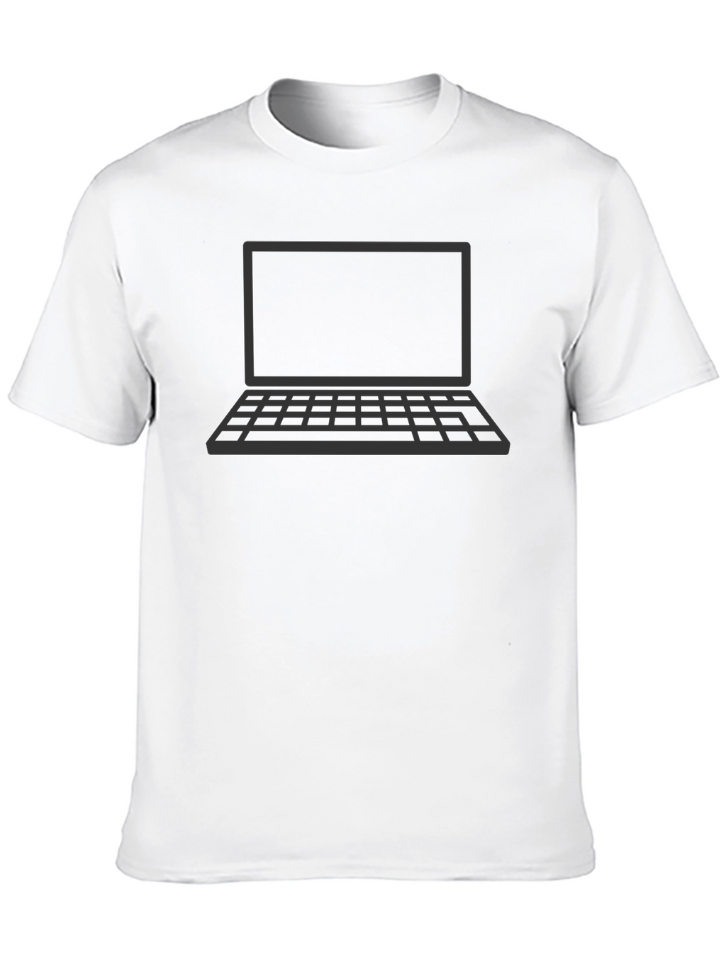 Tech Geek Laptop Graphic T-Shirt - Black