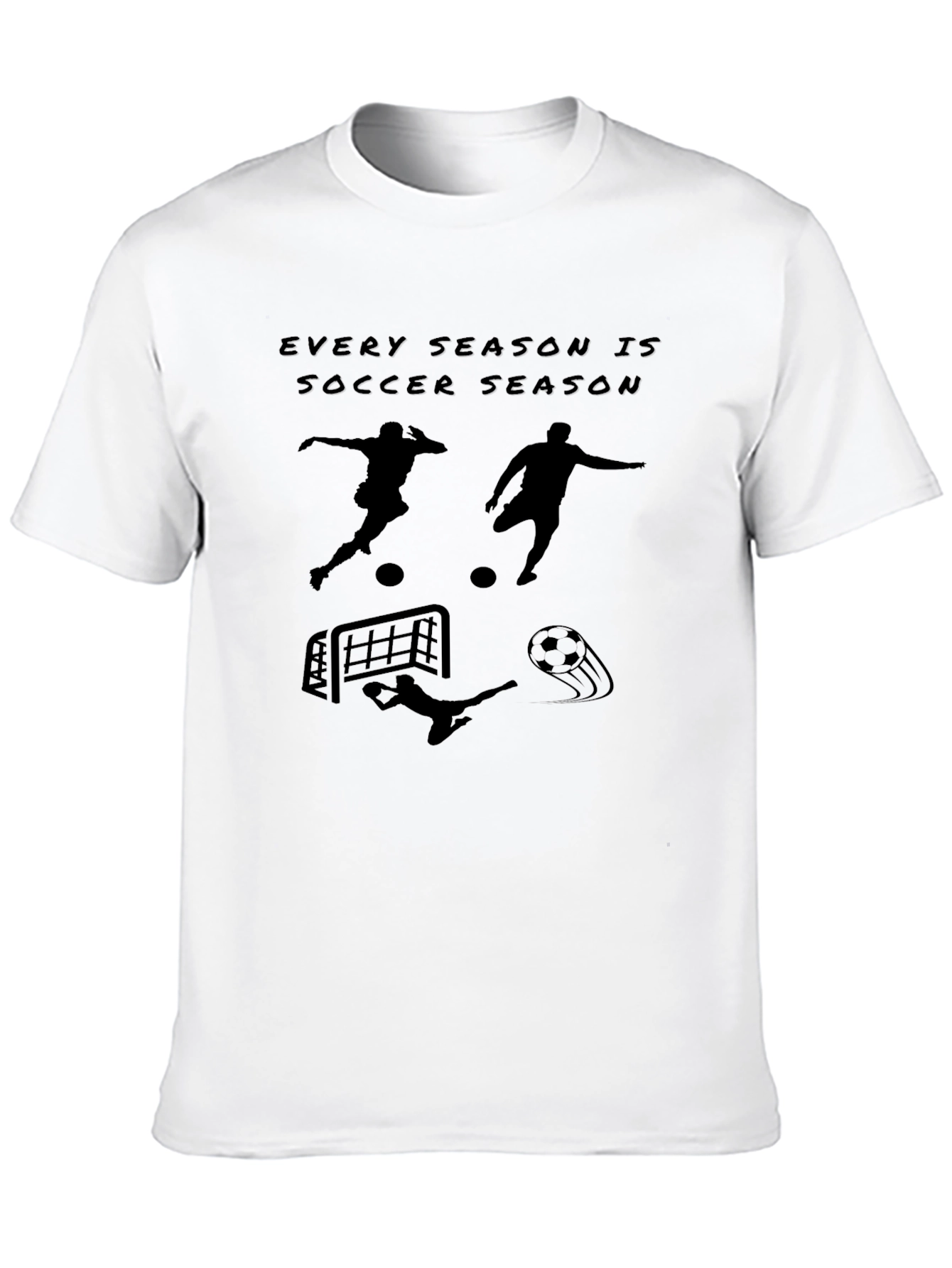 Every Season Is Soccer Season Black T-Shirt