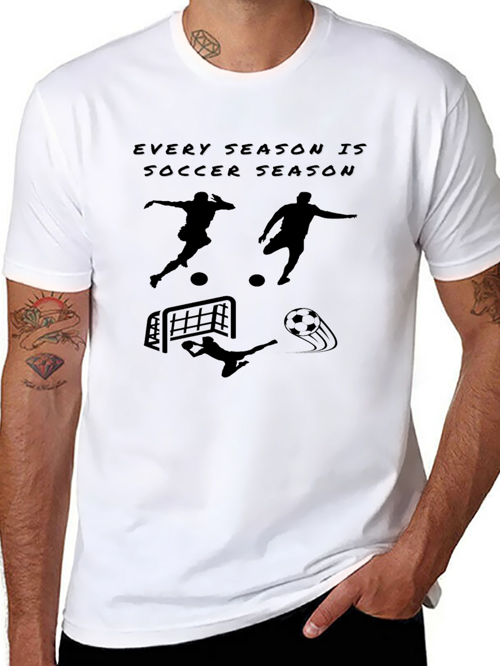 Every Season Is Soccer Season Black T-Shirt