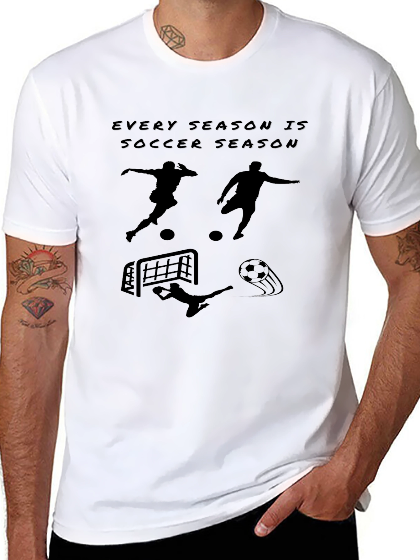 Every Season Is Soccer Season Black T-Shirt