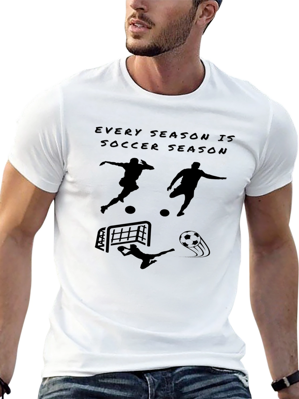 Every Season Is Soccer Season Black T-Shirt