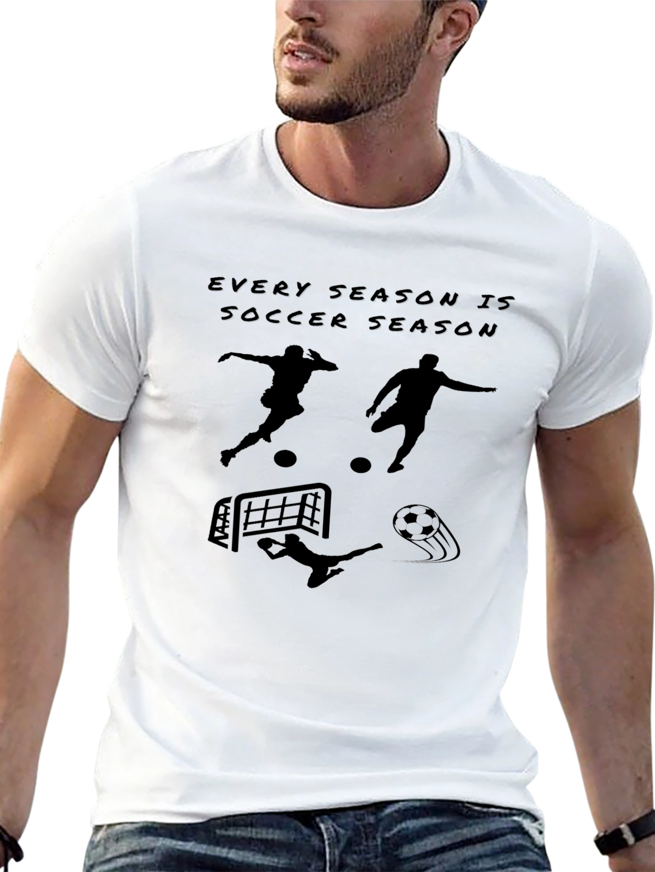 Every Season Is Soccer Season Black T-Shirt