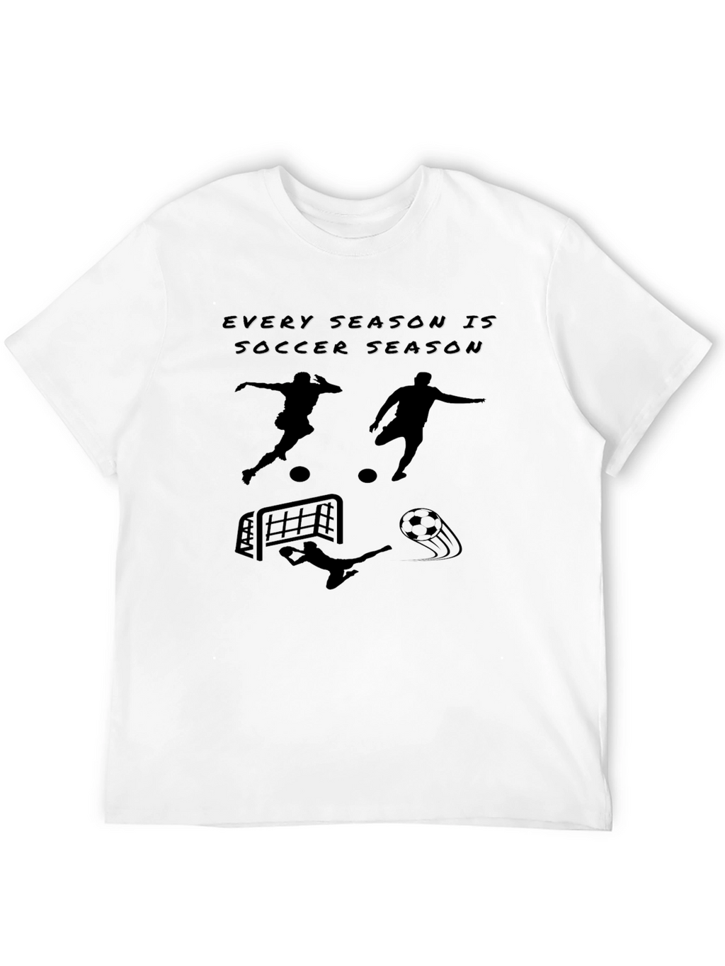 Every Season Is Soccer Season Black T-Shirt