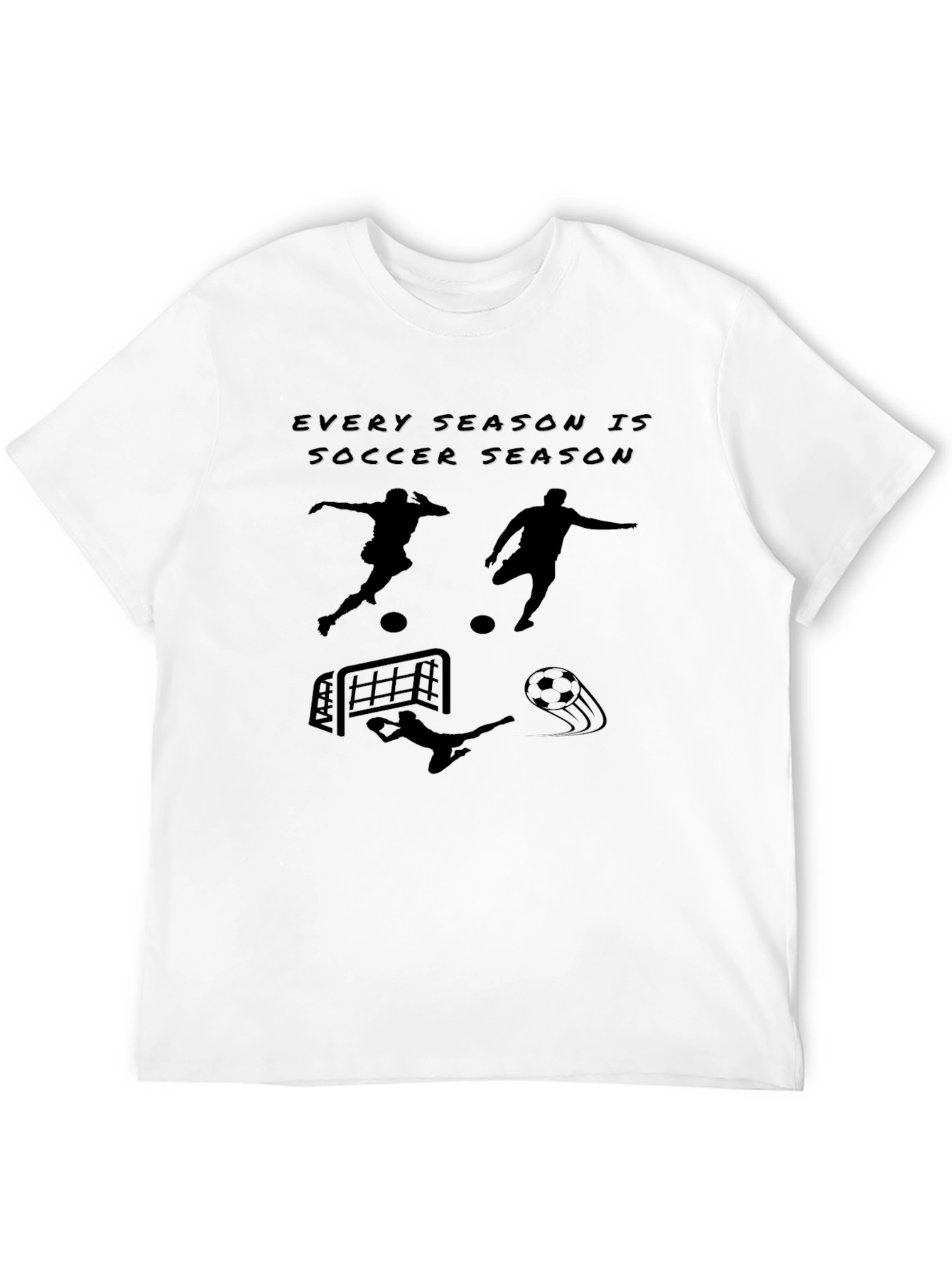 Every Season Is Soccer Season Black T-Shirt