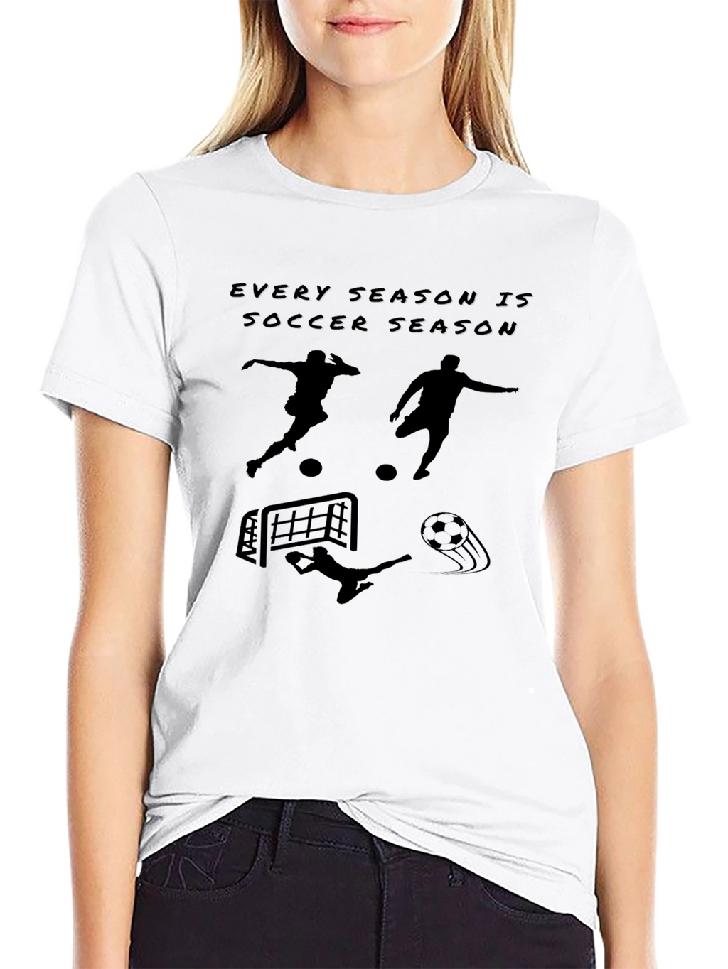 Every Season Is Soccer Season Black T-Shirt