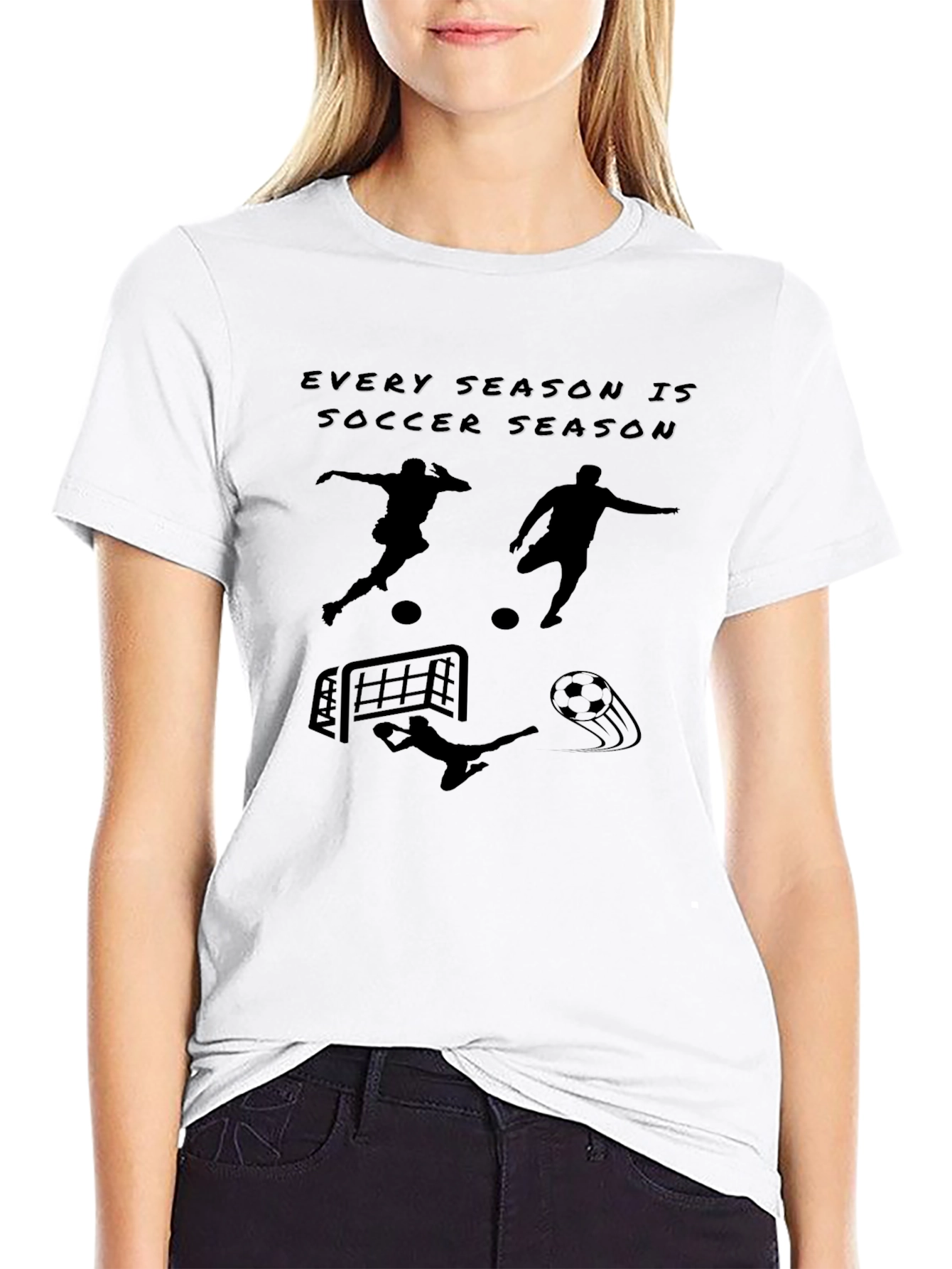 Every Season Is Soccer Season Black T-Shirt
