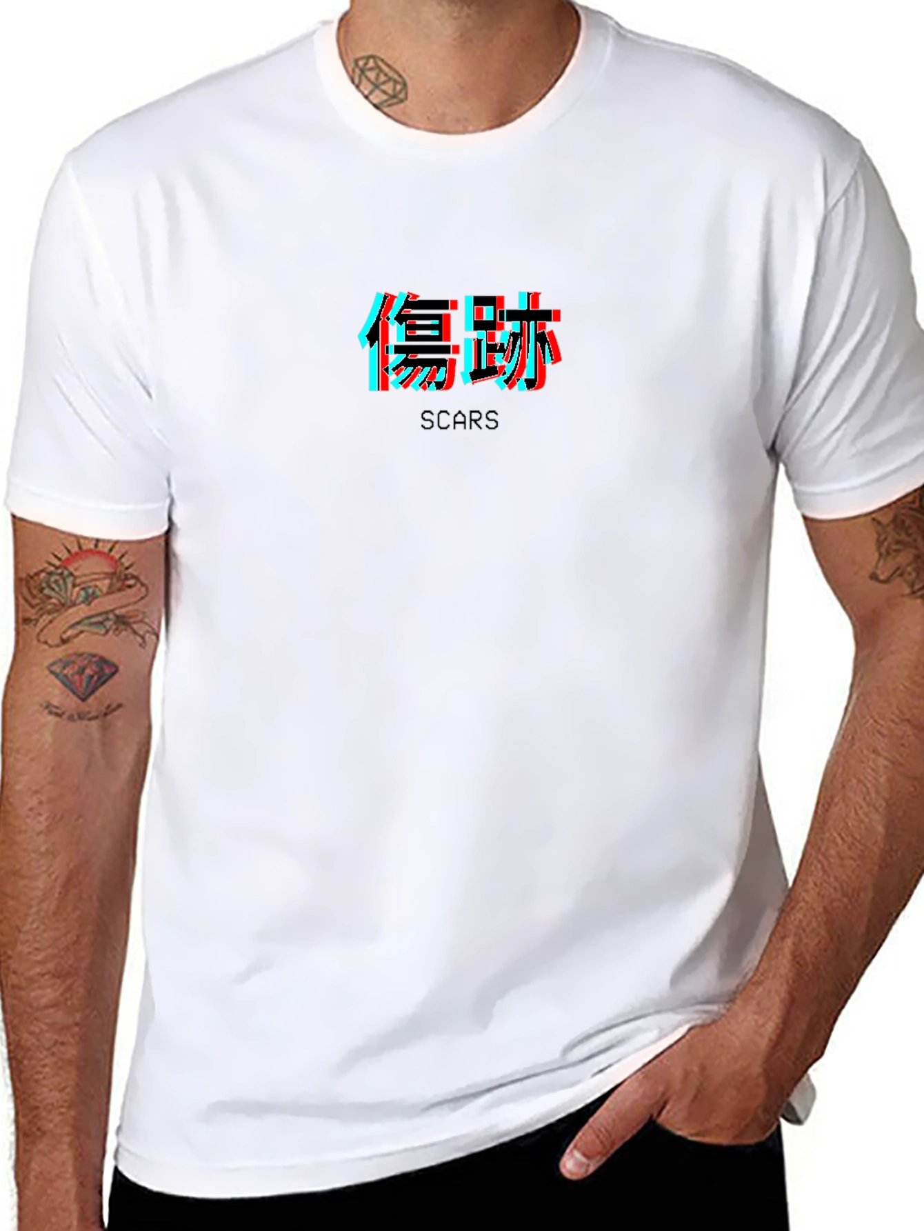 Scars Graphic Print Black T-Shirt