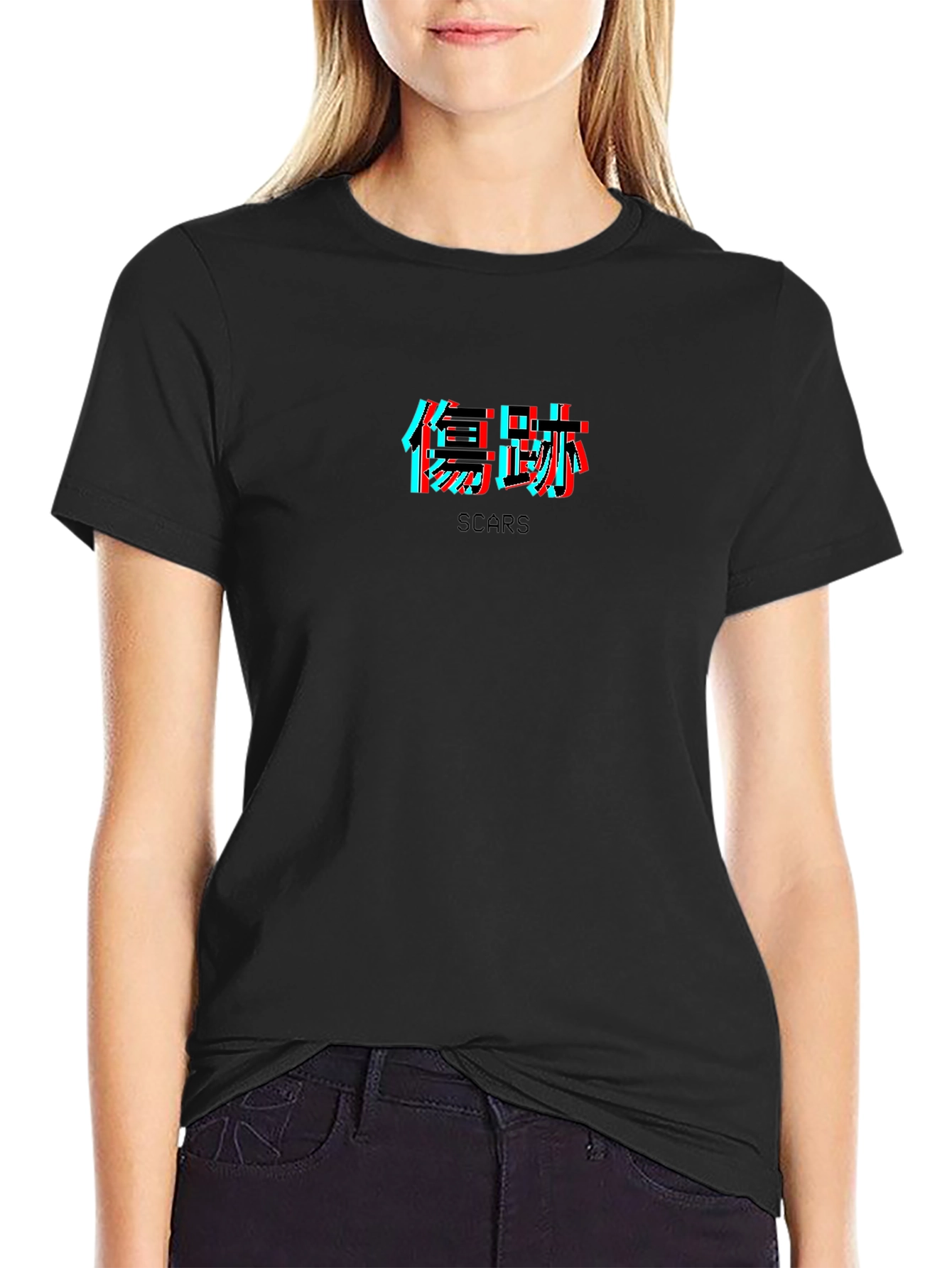 Scars Graphic Print Black T-Shirt