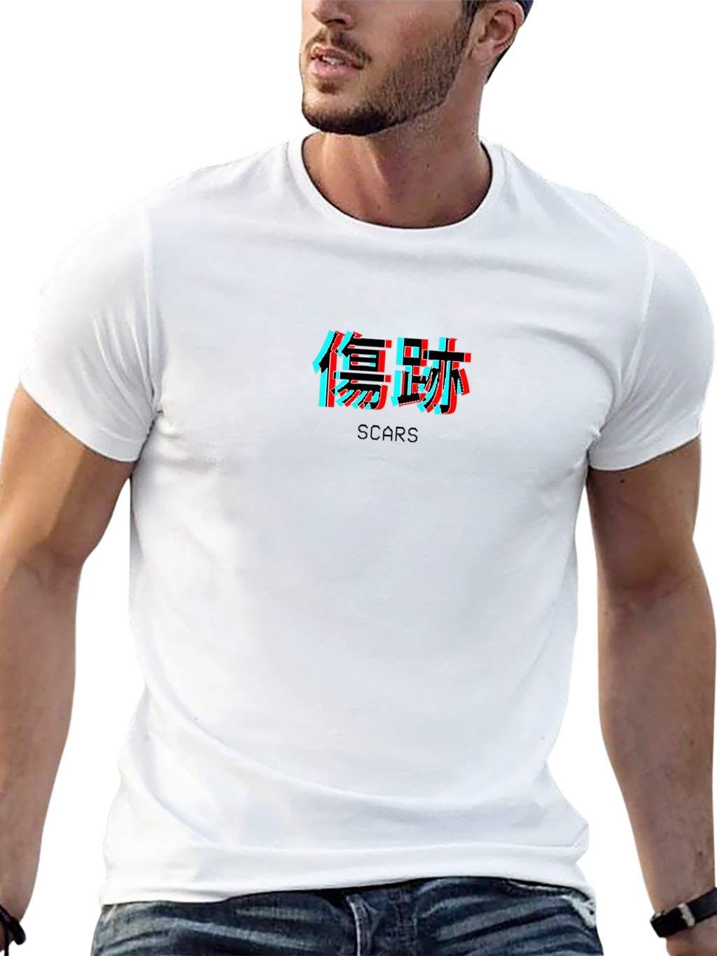 Scars Graphic Print Black T-Shirt