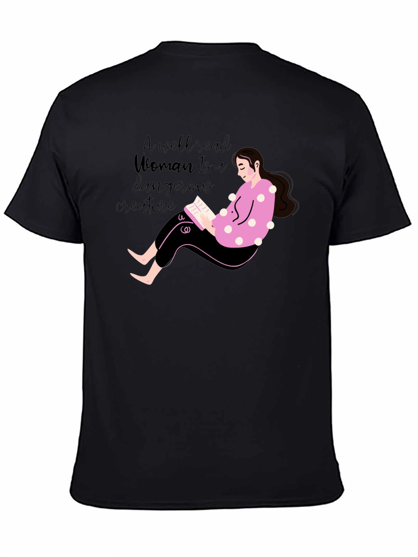 Well Read Woman Graphic Tee - Black