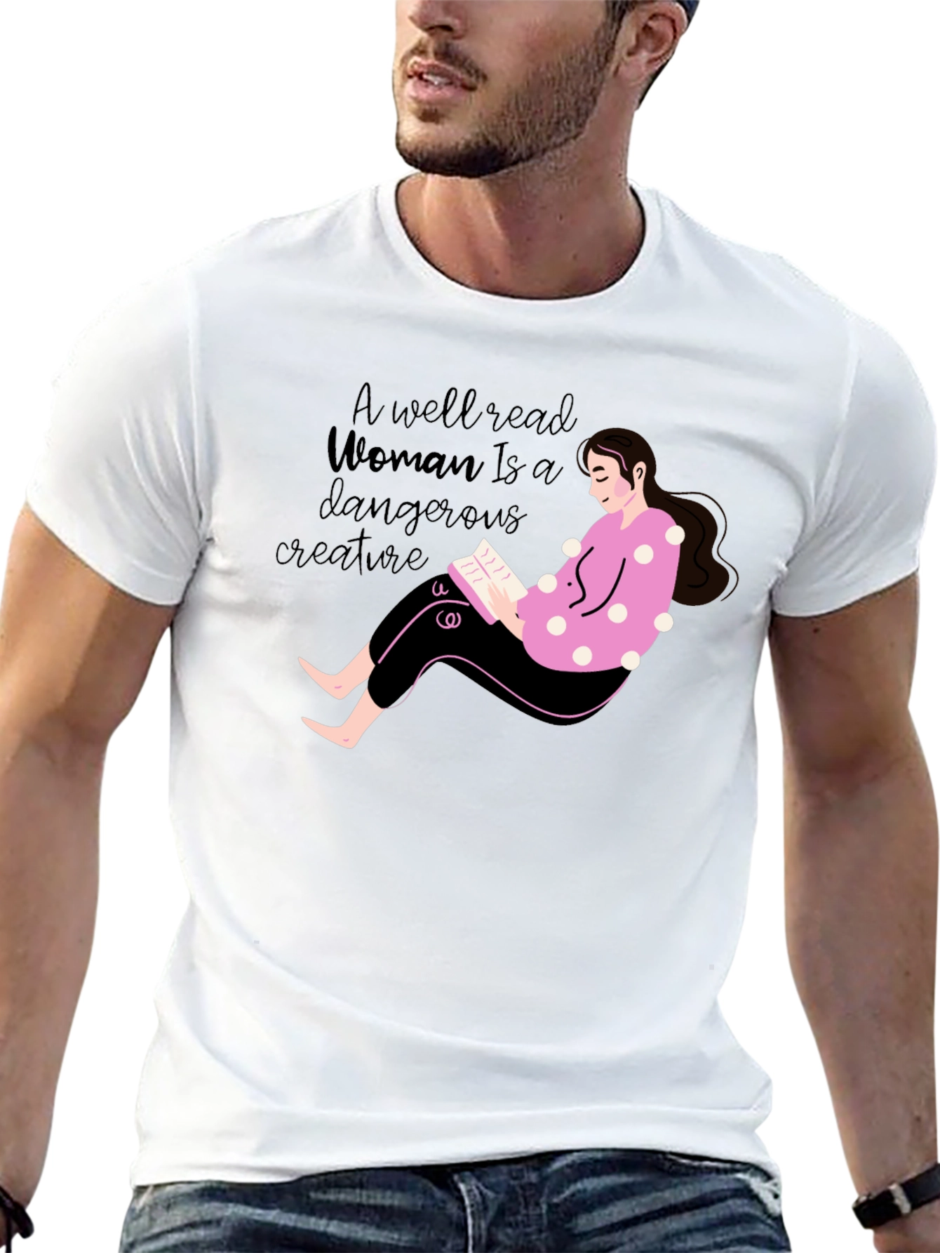 Well Read Woman Graphic Tee - Black