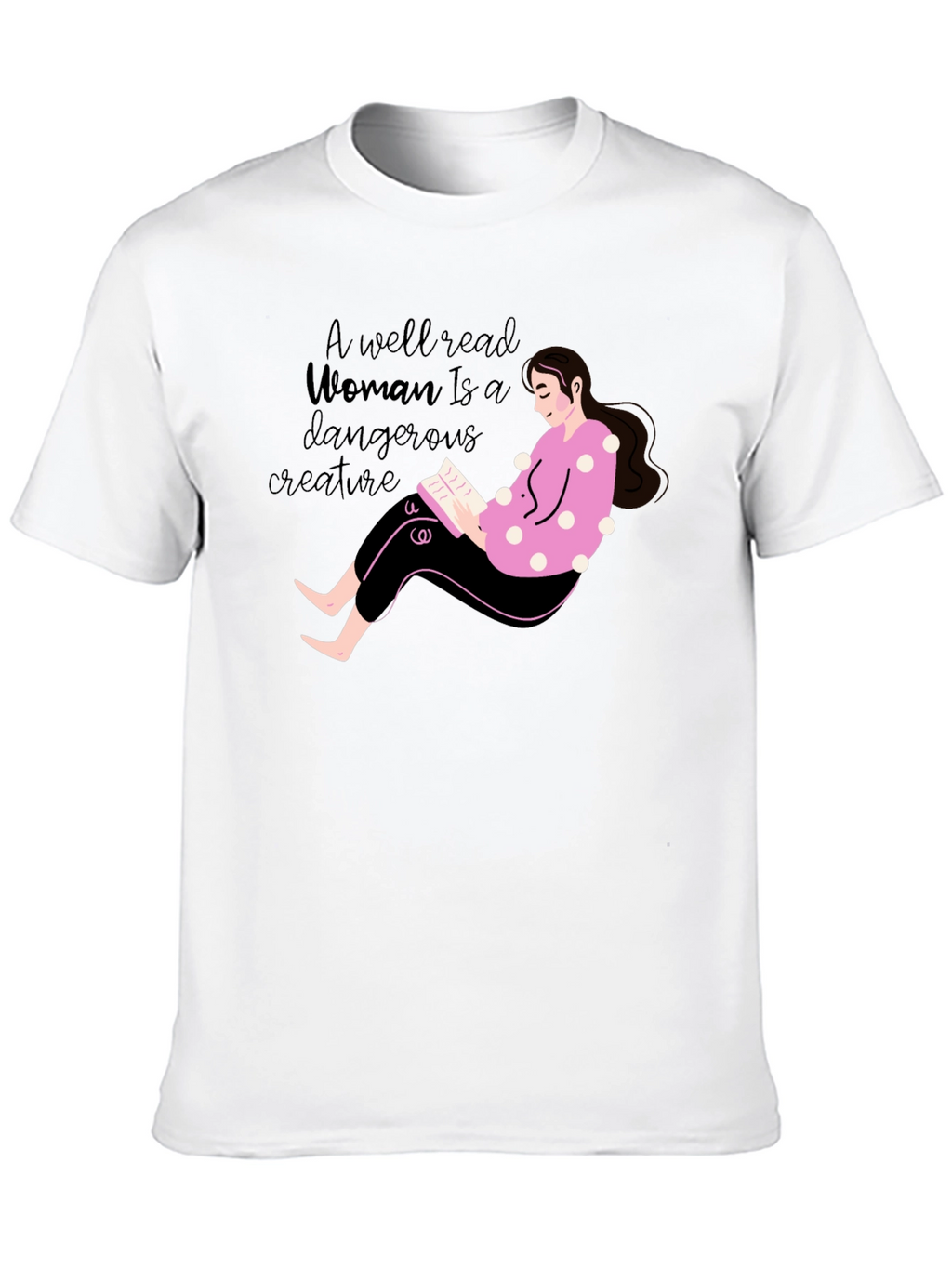 Well Read Woman Graphic Tee - Black