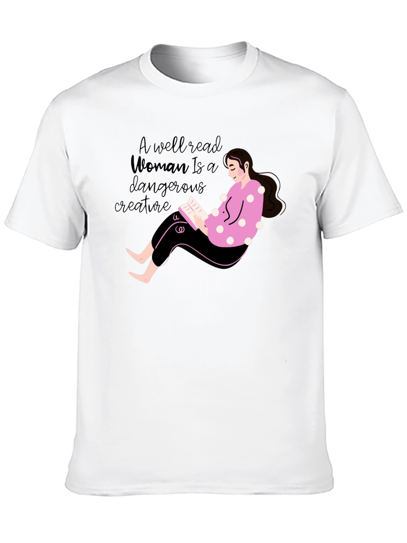 Well Read Woman Graphic Tee - Black