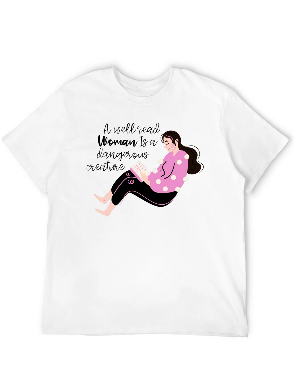 Well Read Woman Graphic Tee - Black