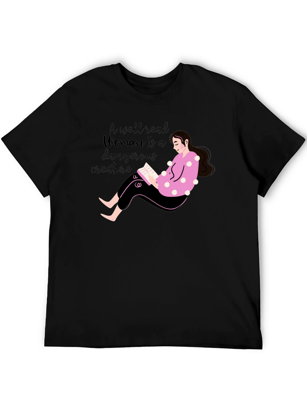 Well Read Woman Graphic Tee - Black